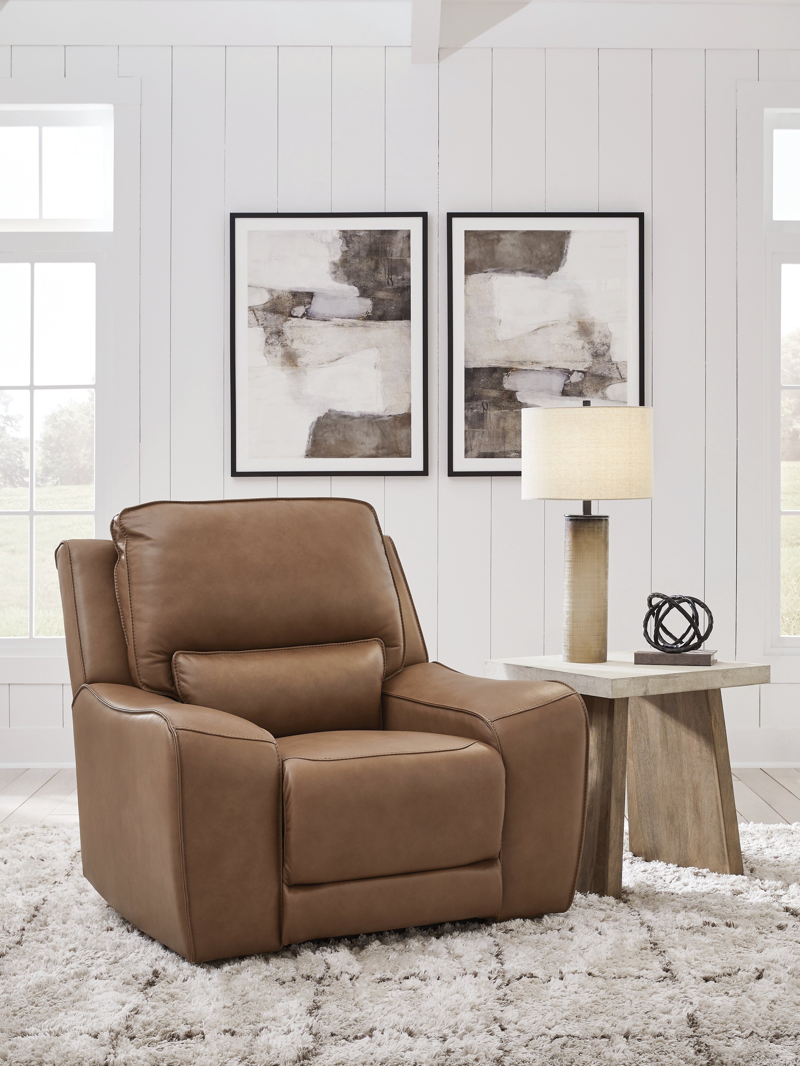 Sectionals for Less - Ashley Furniture - DeepWakes Living Room - 2 Seat PWR REC Sofa ADJ HDREST / Caramel - PCU6260647