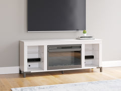 Sectionals for Less - Ashley Furniture - Brollevi TV Stand - 60" with Electric Fireplace / White - W2722-168