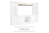 Sectionals for Less - Ashley Furniture - Bellaby Entertainment Center - 4-Piece Entertainment Center / Whitewash - W331W2