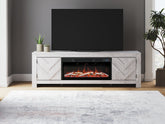 Sectionals for Less - Ashley Furniture - Cayboni 71" TV Stand with Electric Fireplace - 71" TV Stand with Electric Fireplace / Whitewash - W3788W1