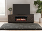 Sectionals for Less - Ashley Furniture - Cayboni 71" TV Stand with Electric Fireplace - 71" TV Stand with Electric Fireplace / Black - W3789W1