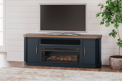 Sectionals for Less - Ashley Furniture - Landocken 83" TV Stand - 83" / Brown/Blue - W402-68