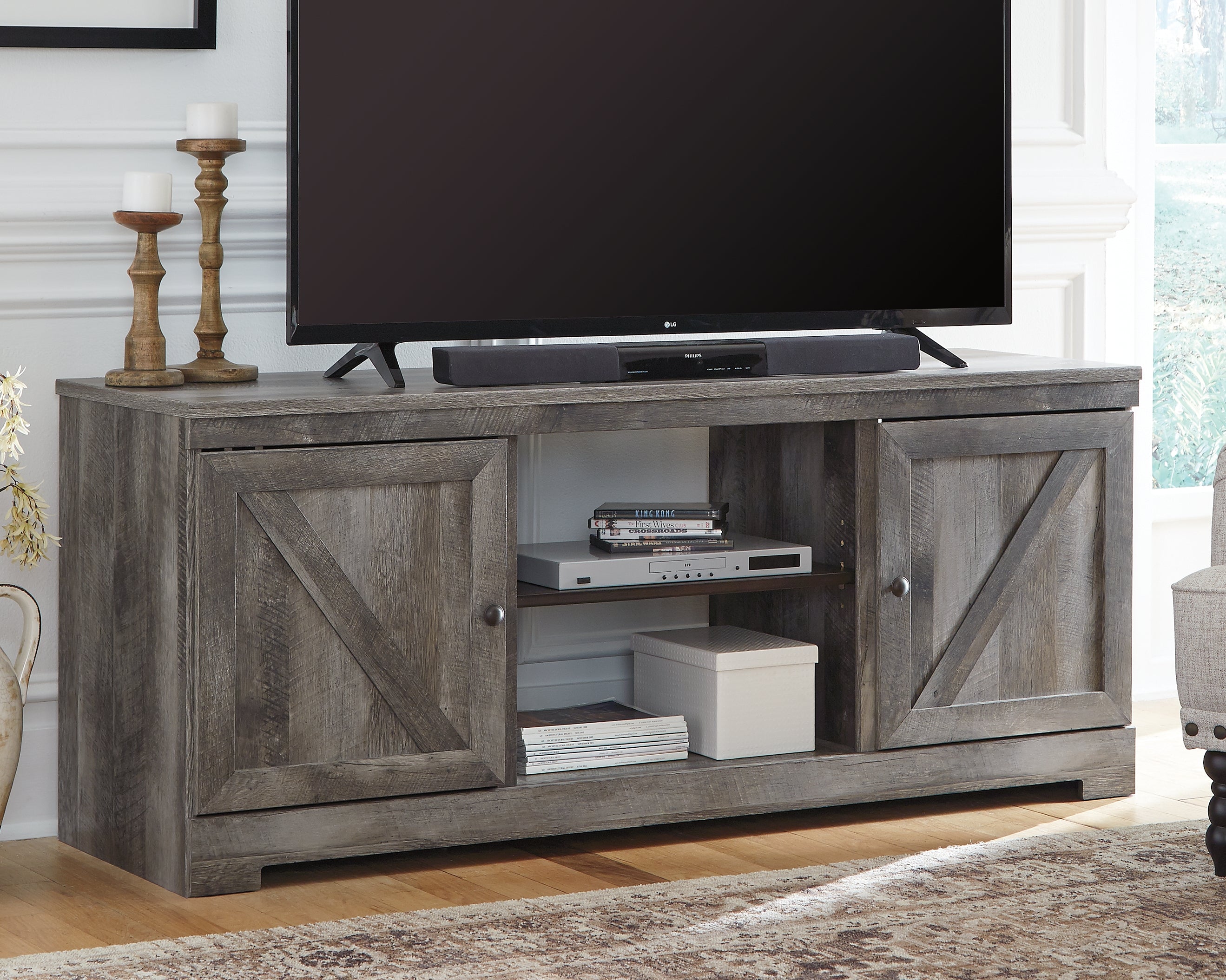 Sectionals for Less - Ashley Furniture - Wynnlow TV Stand - 63" / Gray - W440-68