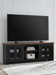 Sectionals for Less - Ashley Furniture - Wildenauer 76" TV Stand - 76" / Brown/Black - W664-68