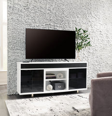Sectionals for Less - Ashley Furniture - Gardoni 72" TV Stand - 72" / White/Black - W756-68