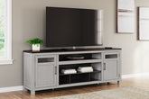 Sectionals for Less - Ashley Furniture - Darborn 88" TV Stand - 88" / Gray/Brown - W796-68