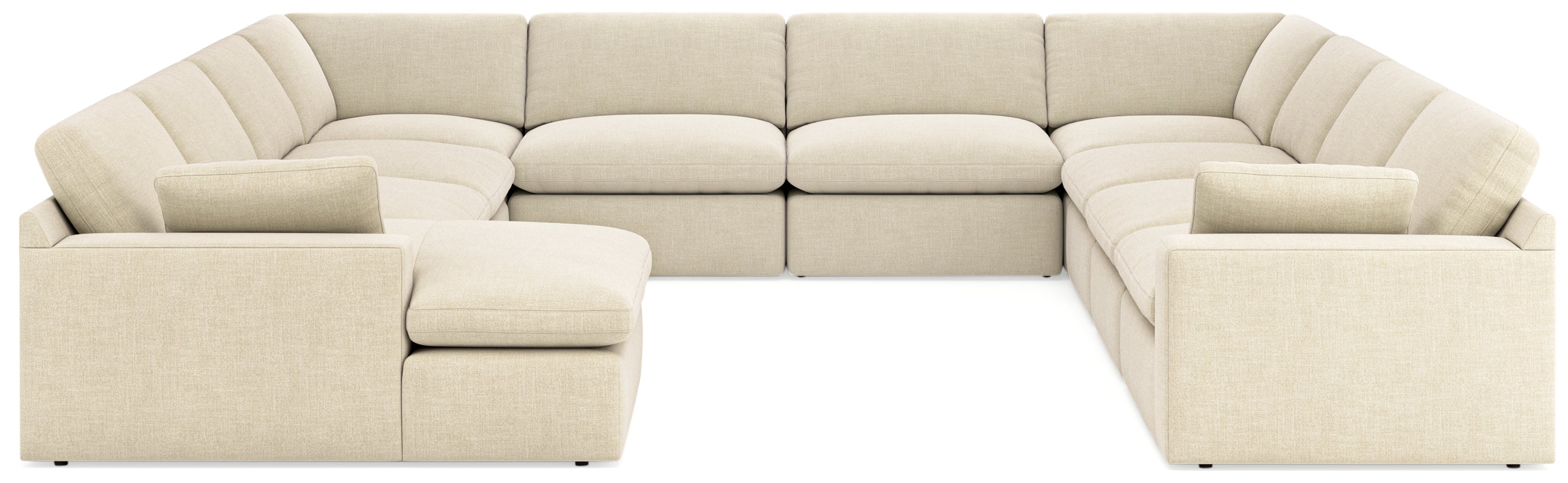 Sectionals for Less - Ashley Furniture - Elyza Sectional - RAF 10-Piece Sectional / Linen - 10006S8