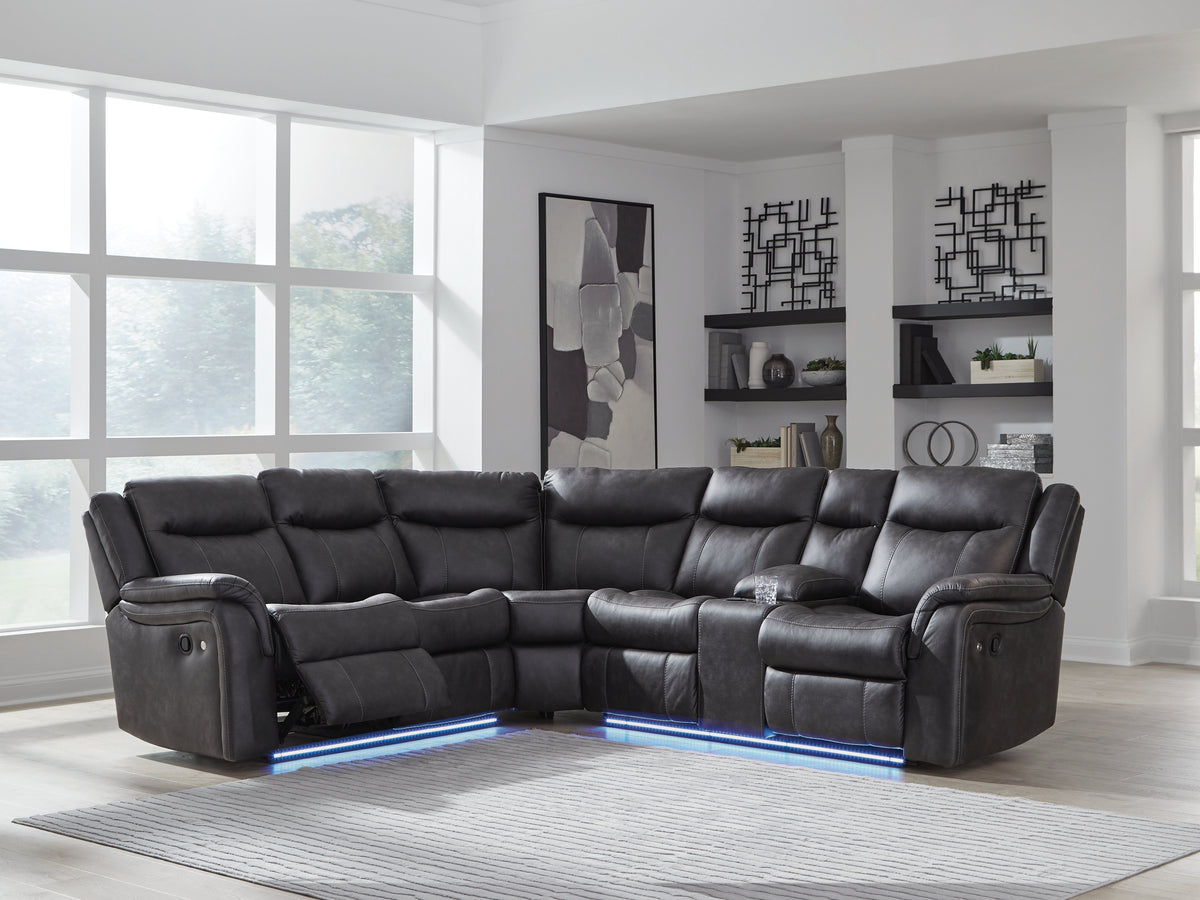 Sectionals for Less - Ashley Furniture - Sultan Meadow Sectional - 2-Piece Reclining Sectional / Carbon - PC13001S1