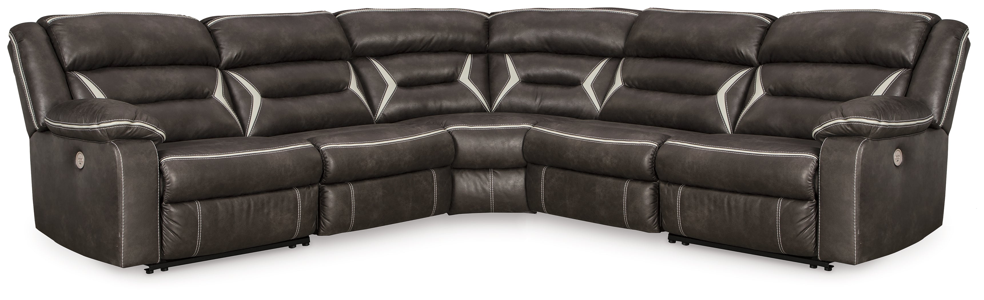 Sectionals for Less - Ashley Furniture - Kincord Sectional - 5-Piece Power Reclining Sectional / Midnight - 13104S6