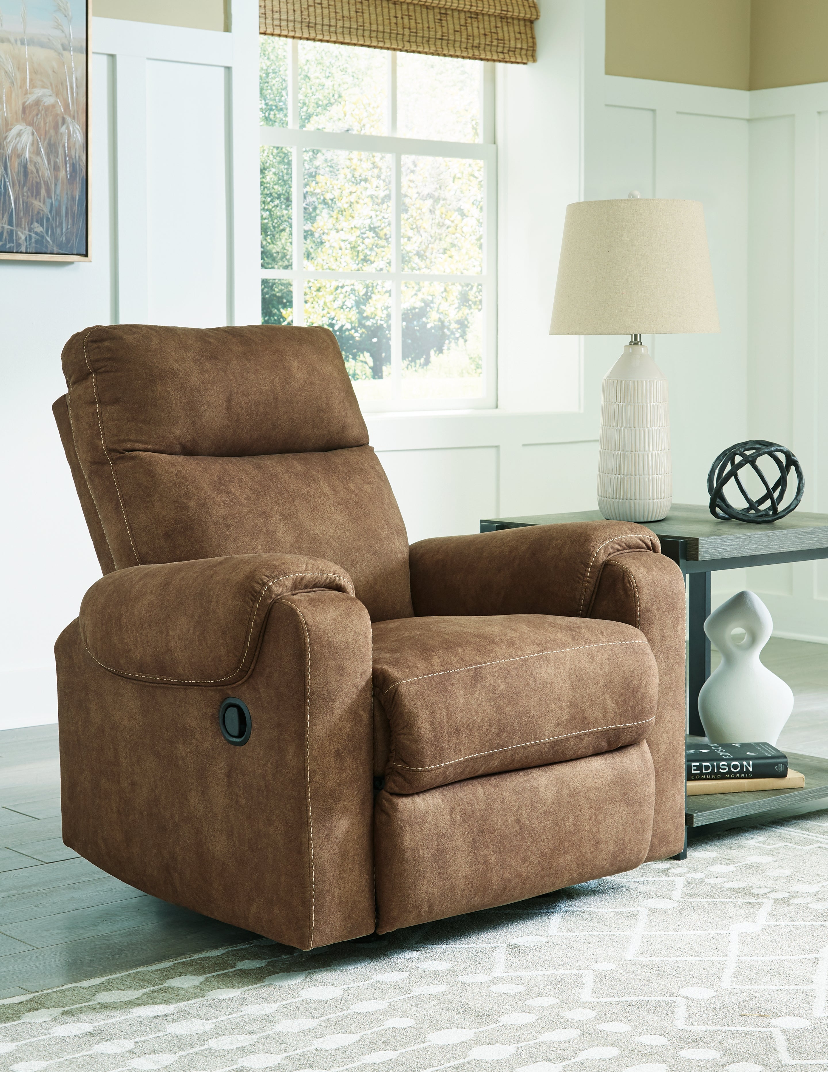 Sectionals for Less - Ashley Furniture - Edenwold Living Room - Rocker Recliner / Brindle - 1380525