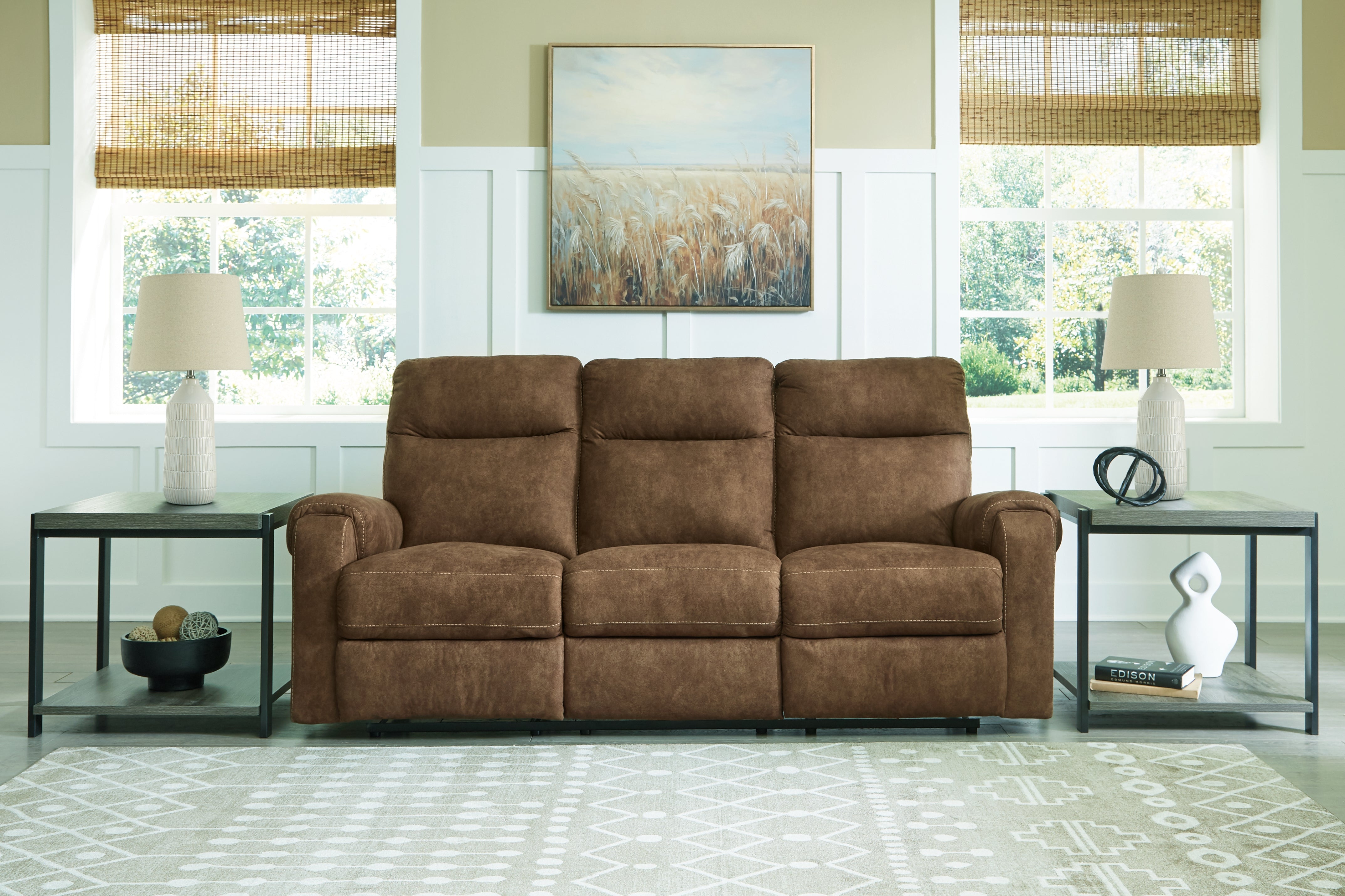 Sectionals for Less - Ashley Furniture - Edenwold Living Room - Reclining Sofa / Brindle - 1380588