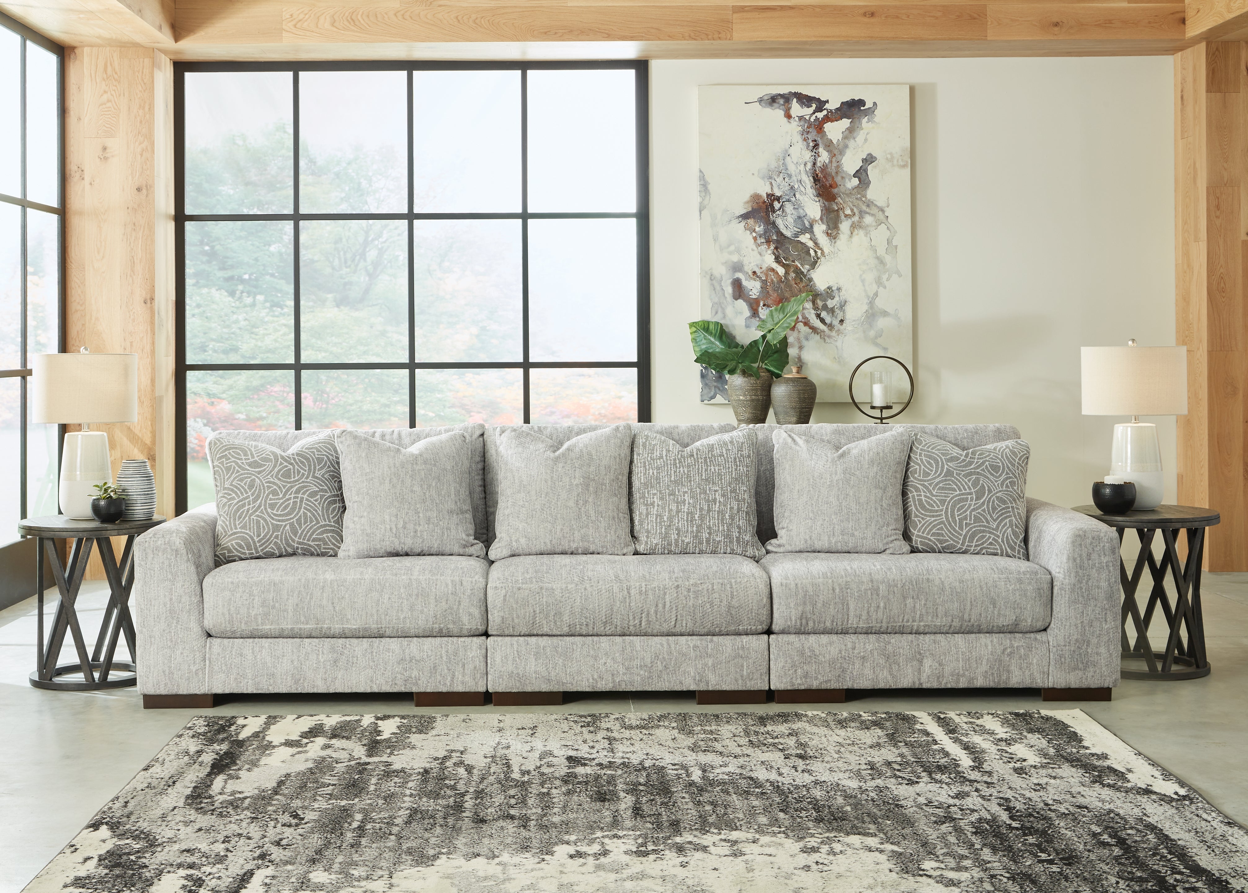 Sectionals for Less - Ashley Furniture - Regent Park Sectional - RAF 3-Piece Sectional Sofa / Pewter - 14404S5