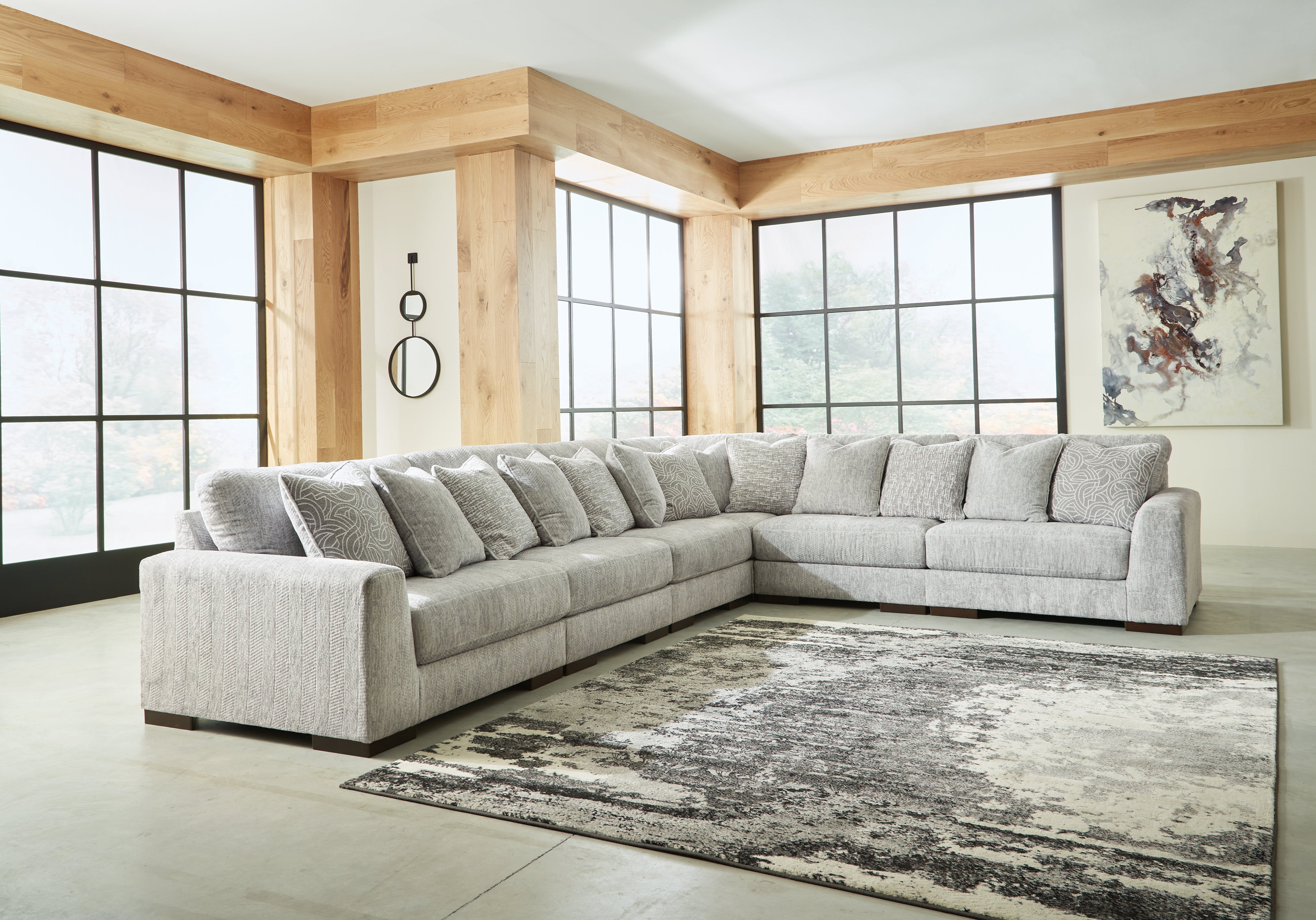 Sectionals for Less - Ashley Furniture - Regent Park Sectional - RAF 6-Piece Sectional / Pewter - 14404S7