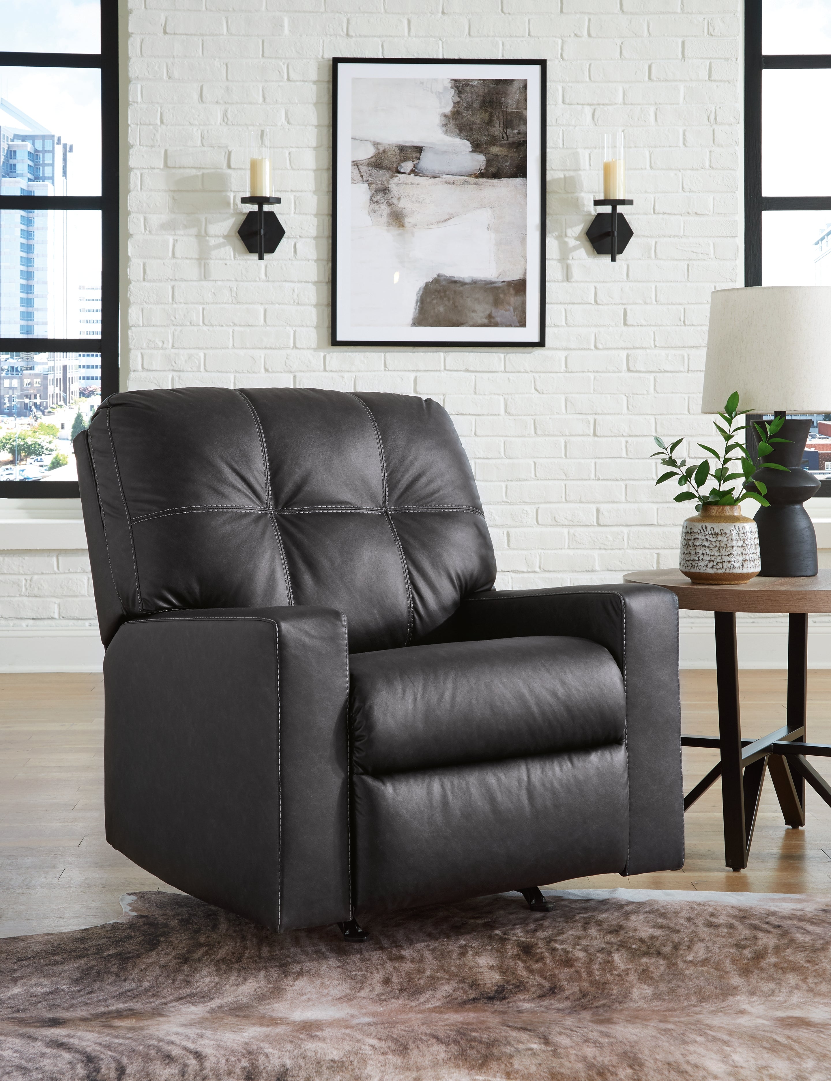 Sectionals for Less - Ashley Furniture - Barlin Mills Living Room - Rocker Recliner / Carbon - 1700425