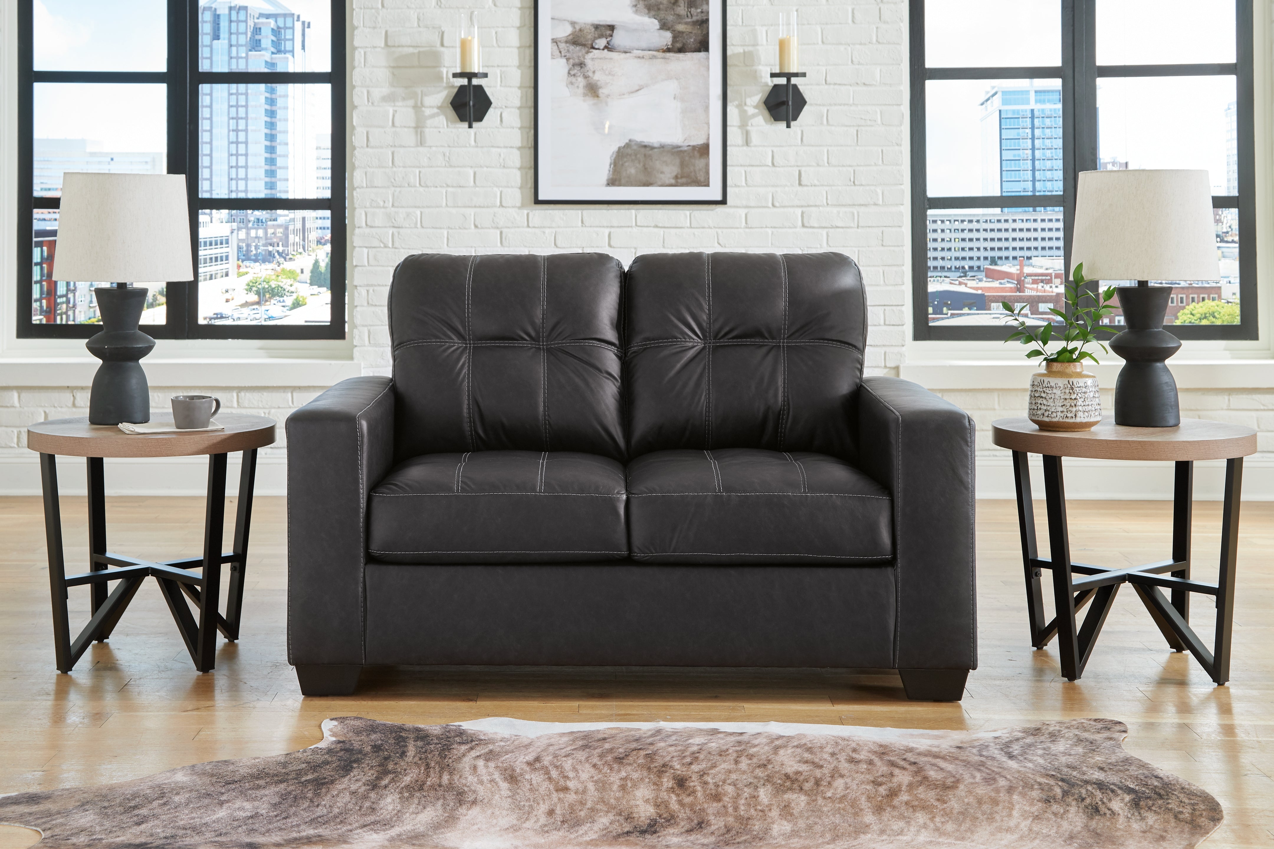 Sectionals for Less - Ashley Furniture - Barlin Mills Living Room - Loveseat / Carbon - 1700435