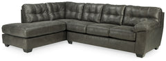 Sectionals for Less - Ashley Furniture - Fallston Sectional - RAF 2-Piece Sectional with Chaise / Slate - 17221S1