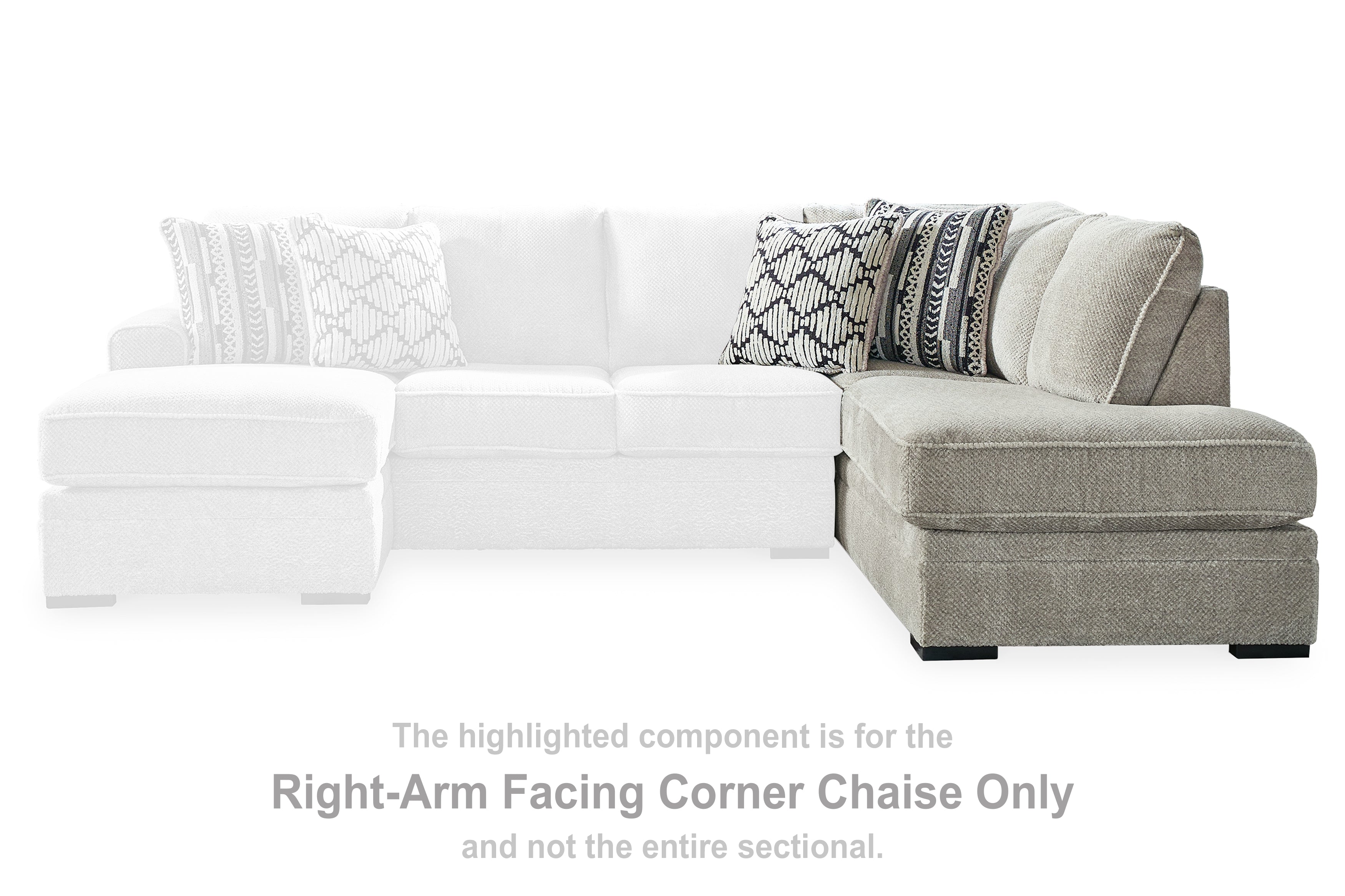 Sectionals for Less - Ashley Furniture - Calnita Sectional - RAF Corner Chaise / Sisal - 2050217
