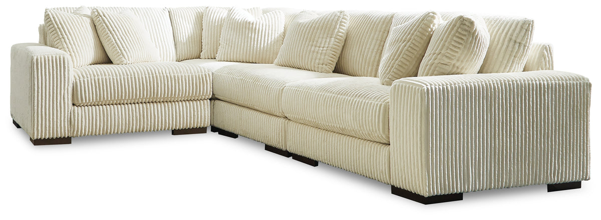 Sectionals for Less - Ashley Furniture - Lindyn Sectional - RAF 6-Piece Sectional / Ivory - 21104S20