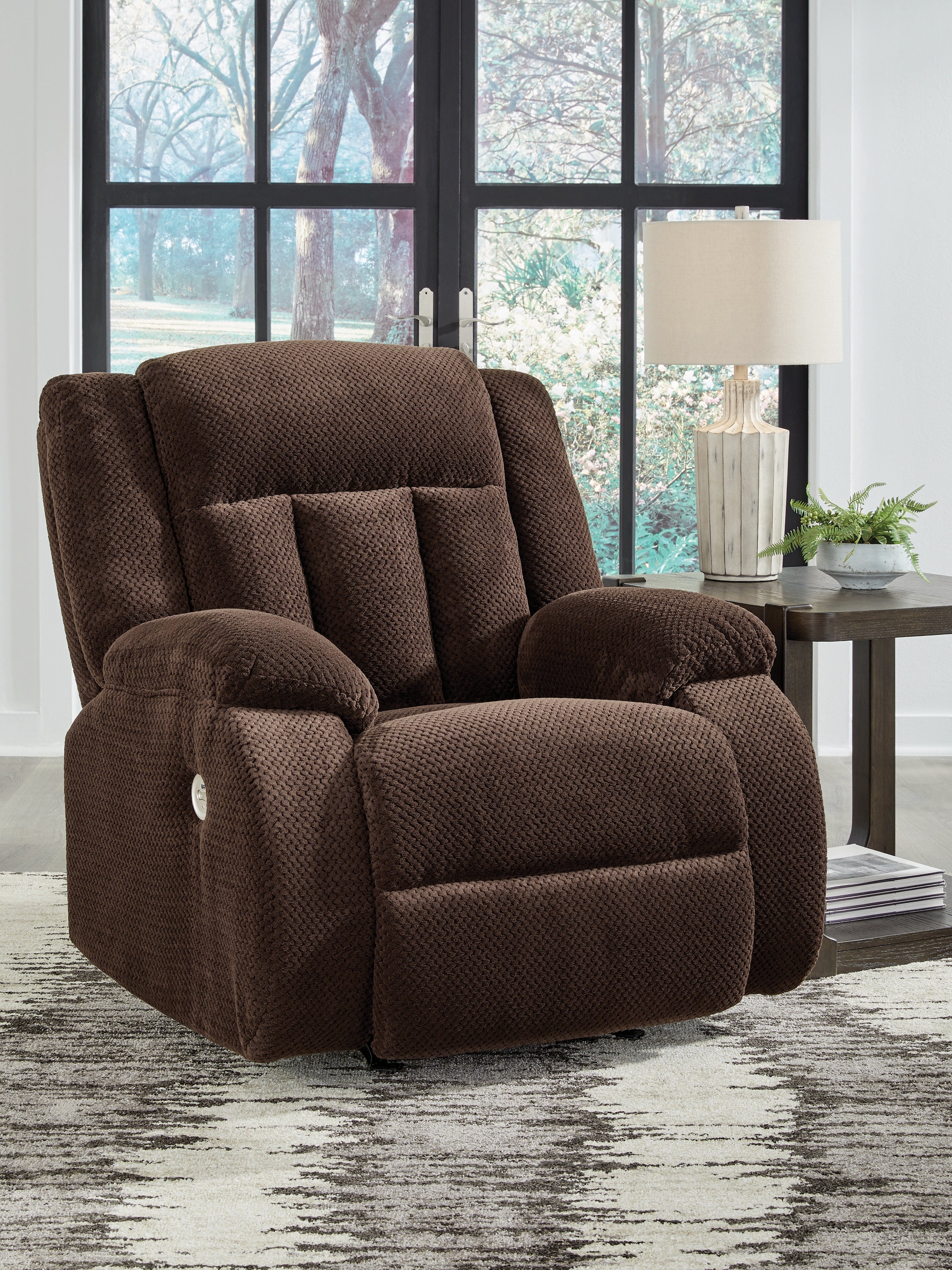 Sectionals for Less - Ashley Furniture - Observation Living Room - Power Rocker Recliner / Chocolate - PC2140698