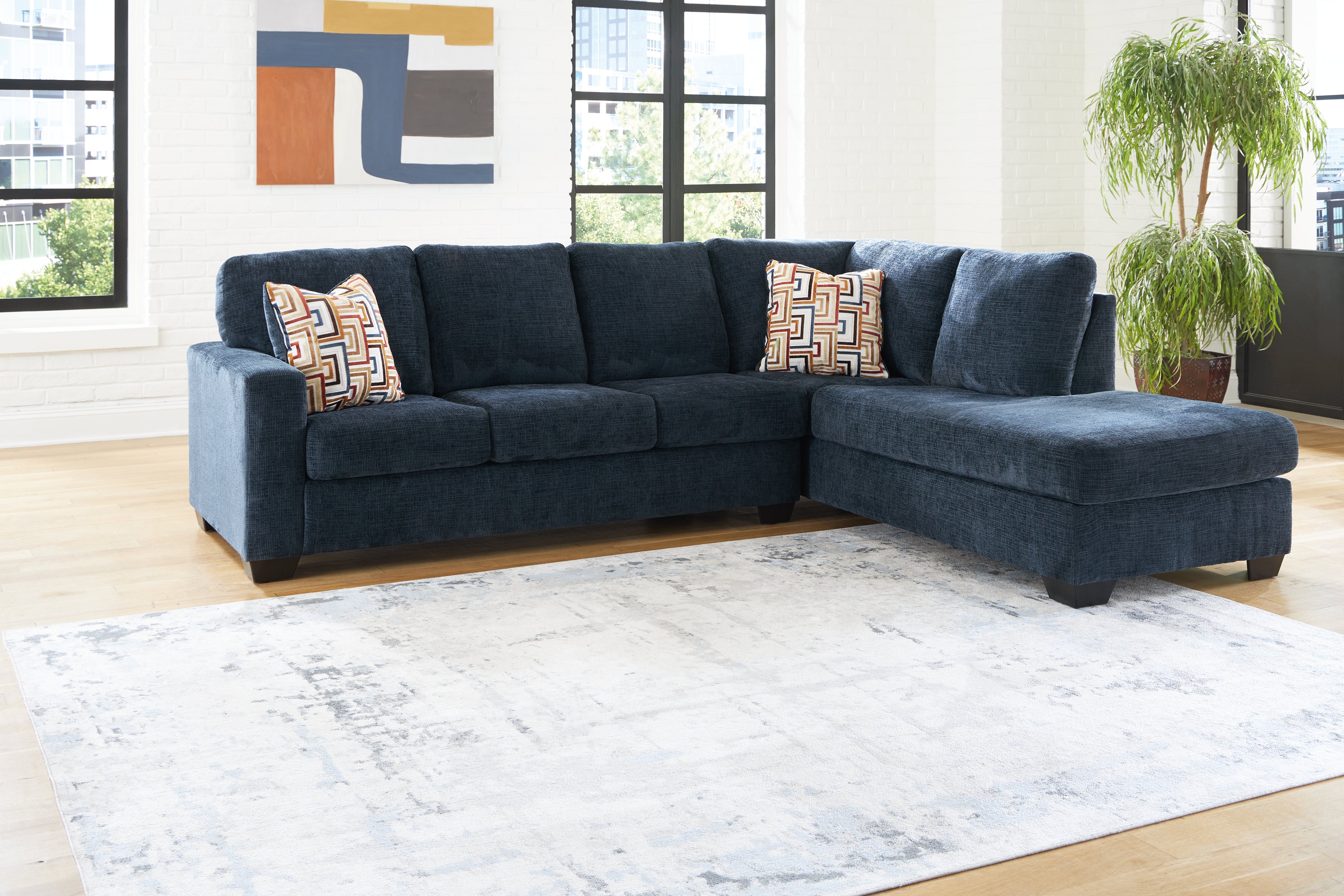 Sectionals for Less - Ashley Furniture - Aviemore Sectional - LAF 2-Piece Sectional with Chaise / Ink - 24303S2