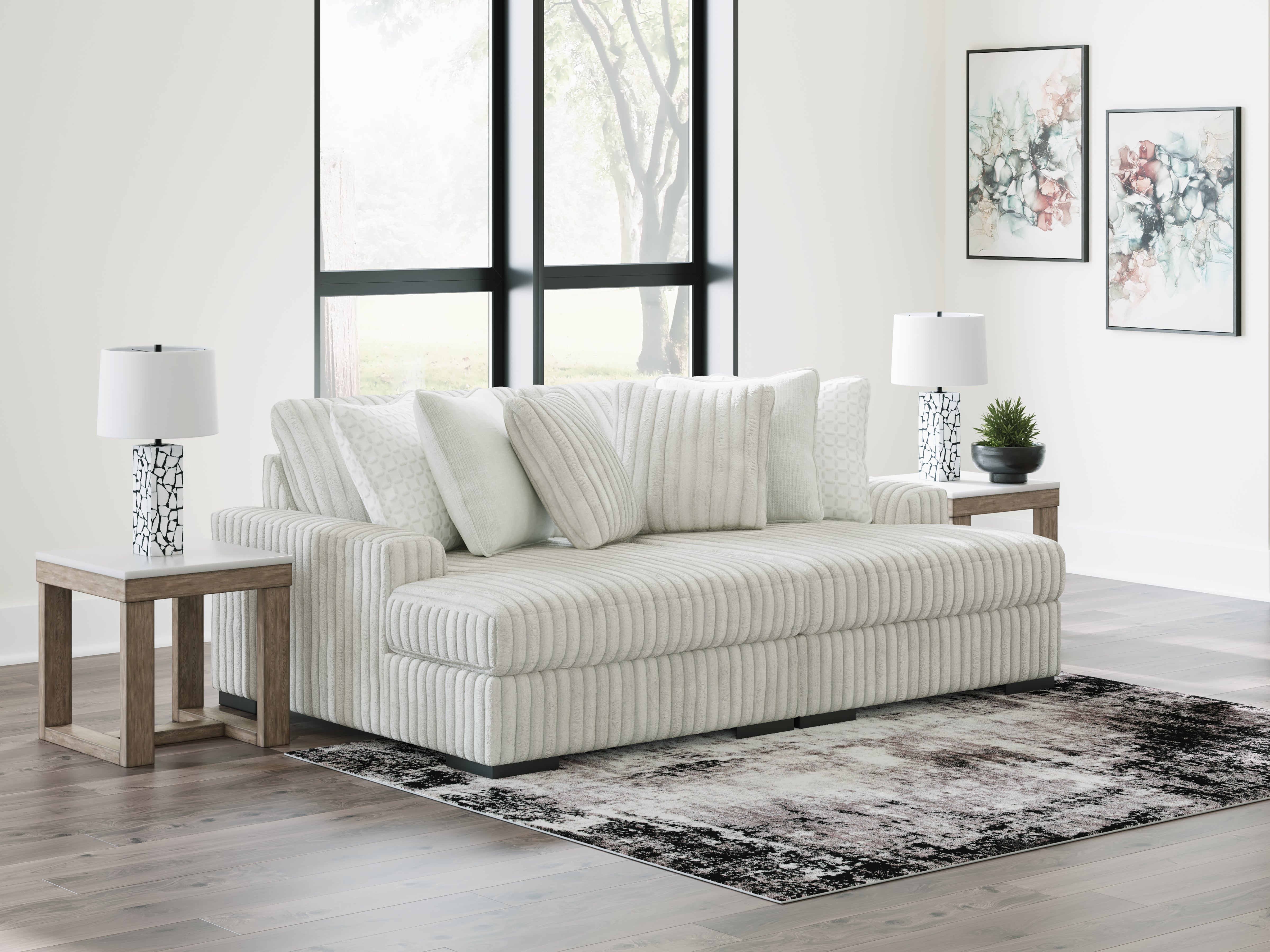 Sectionals for Less - Ashley Furniture - Stupendous Sectional - RAF Super Chaise / Alloy - 25903S16