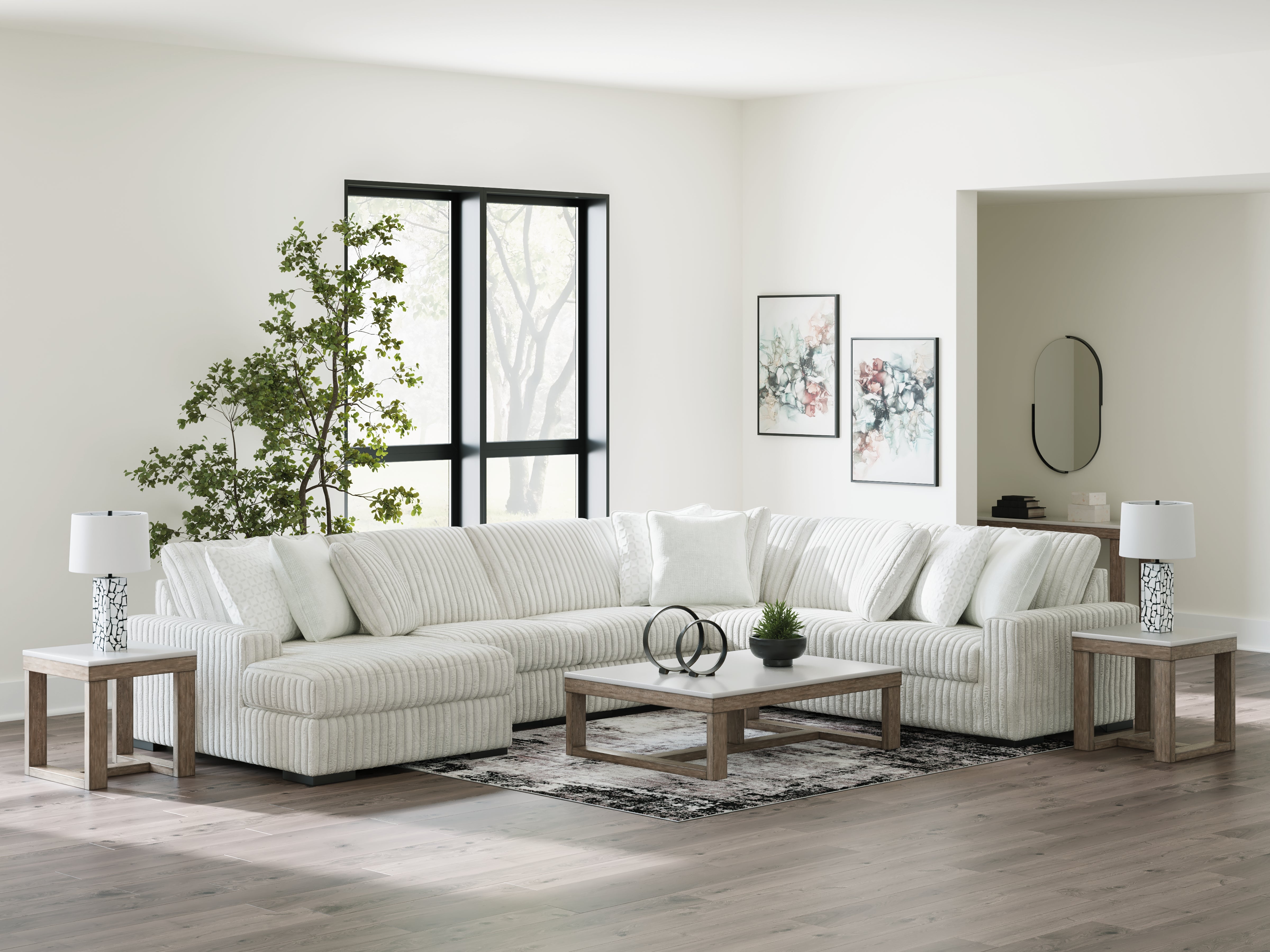 Sectionals for Less - Ashley Furniture - Stupendous Sectional - RAF 5-Piece Sectional with Chaise / Alloy - 25903S8