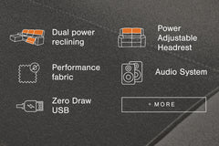 Sectionals for Less - Ashley Furniture - ModMax II Sectional - 7-Piece Power Reclining Sectional with Audio Consoles / Salt and Pepper - 65906S9