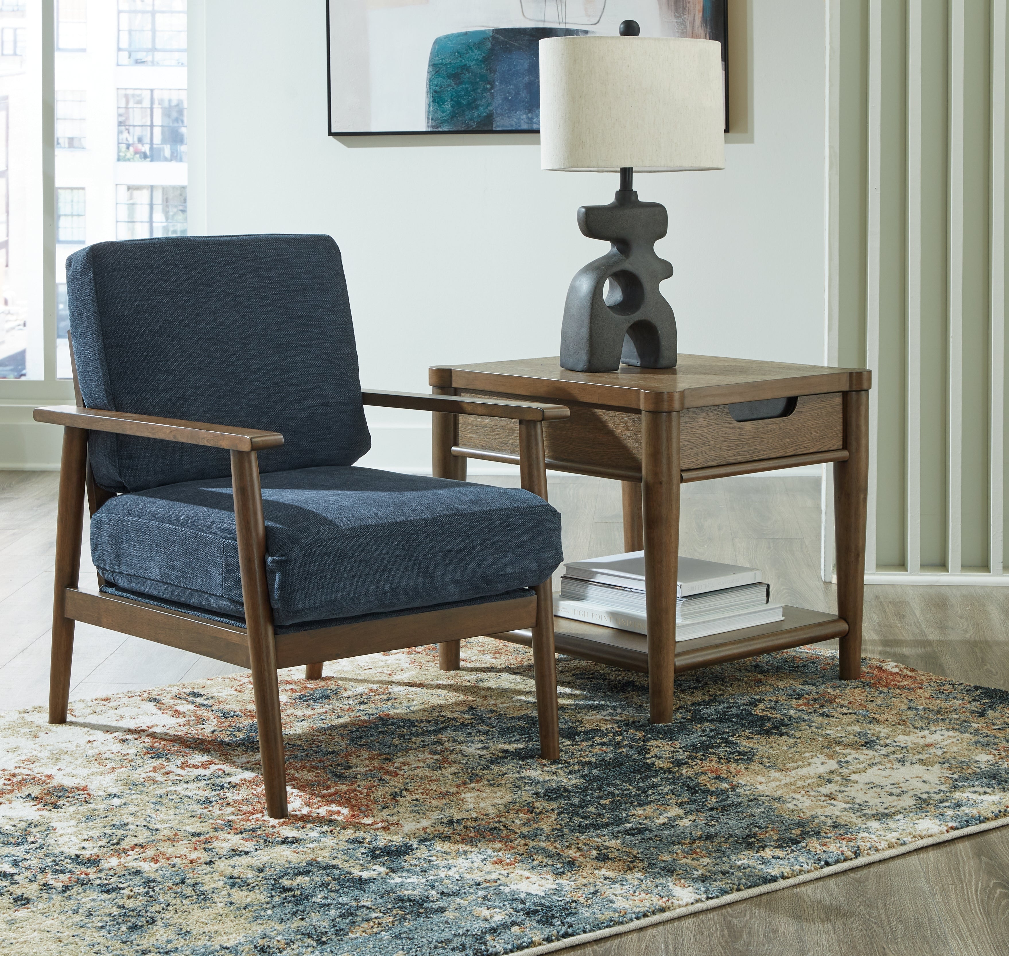 Sectionals for Less - Ashley Furniture - Bixler Living Room - Showood Accent Chair / Navy - 2610660