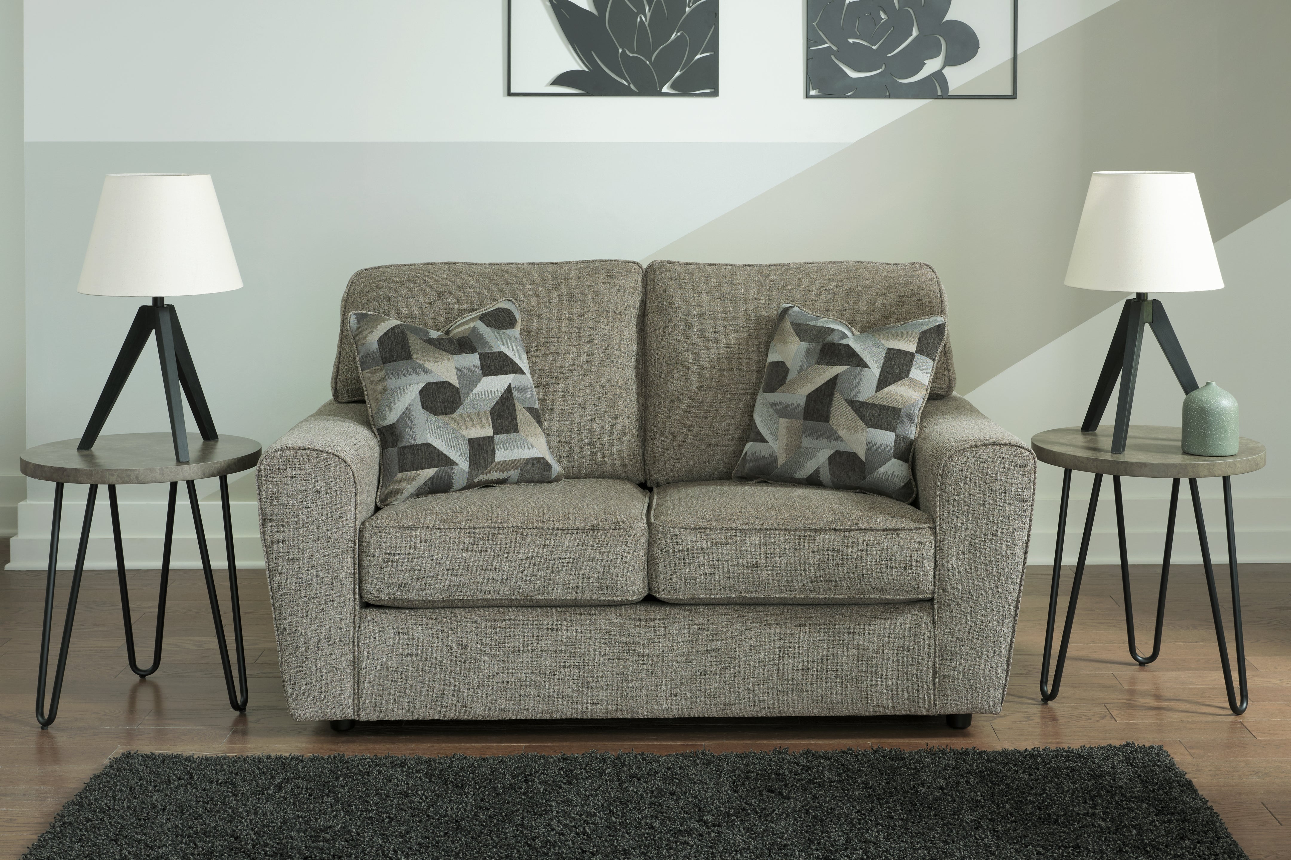 Sectionals for Less - Ashley Furniture - Cascilla Living Room - Loveseat / Pewter - 2680535