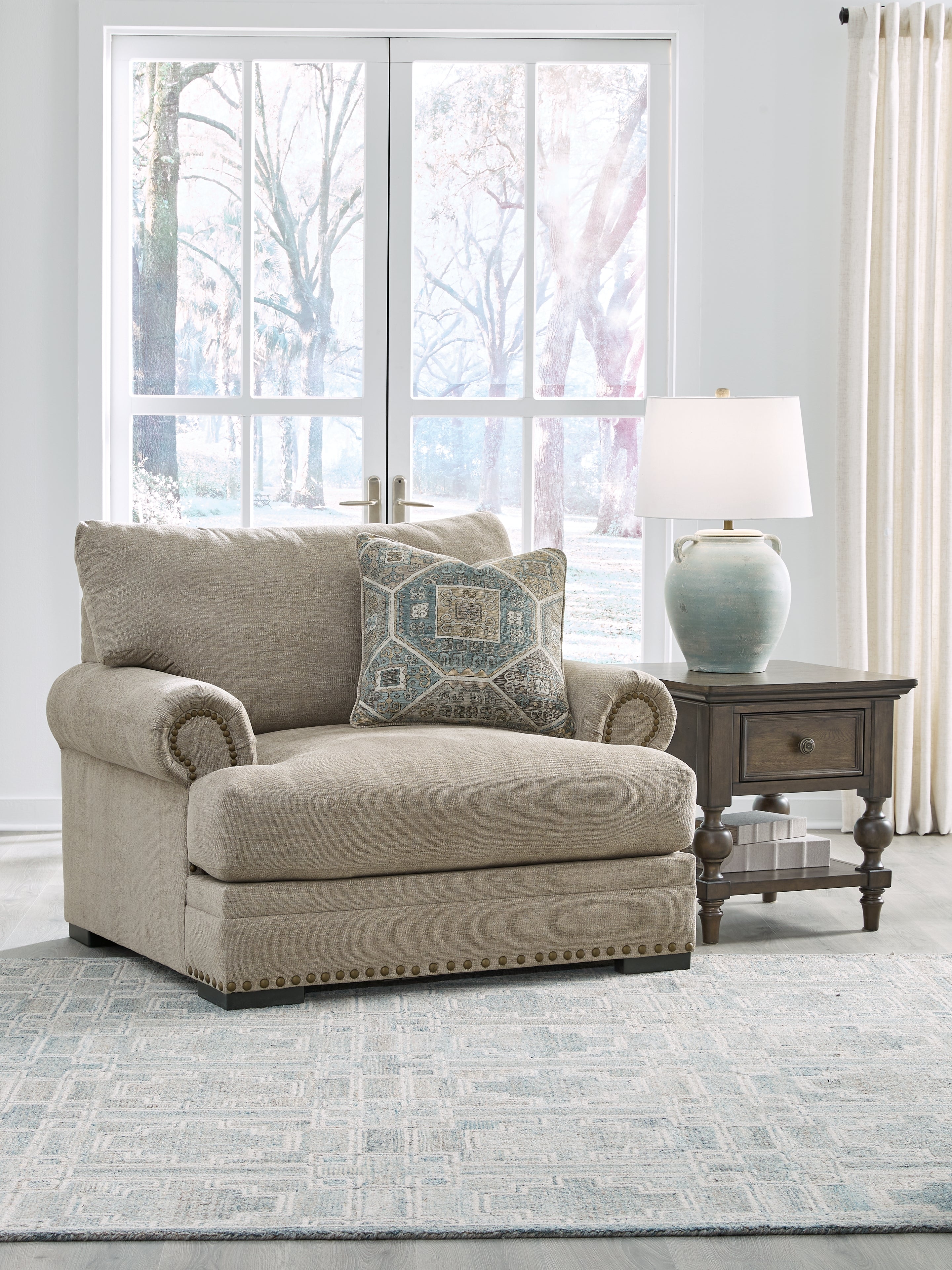 Sectionals for Less - Ashley Furniture - Galemore Living Room - Chair and a Half / Quarry - 2700423