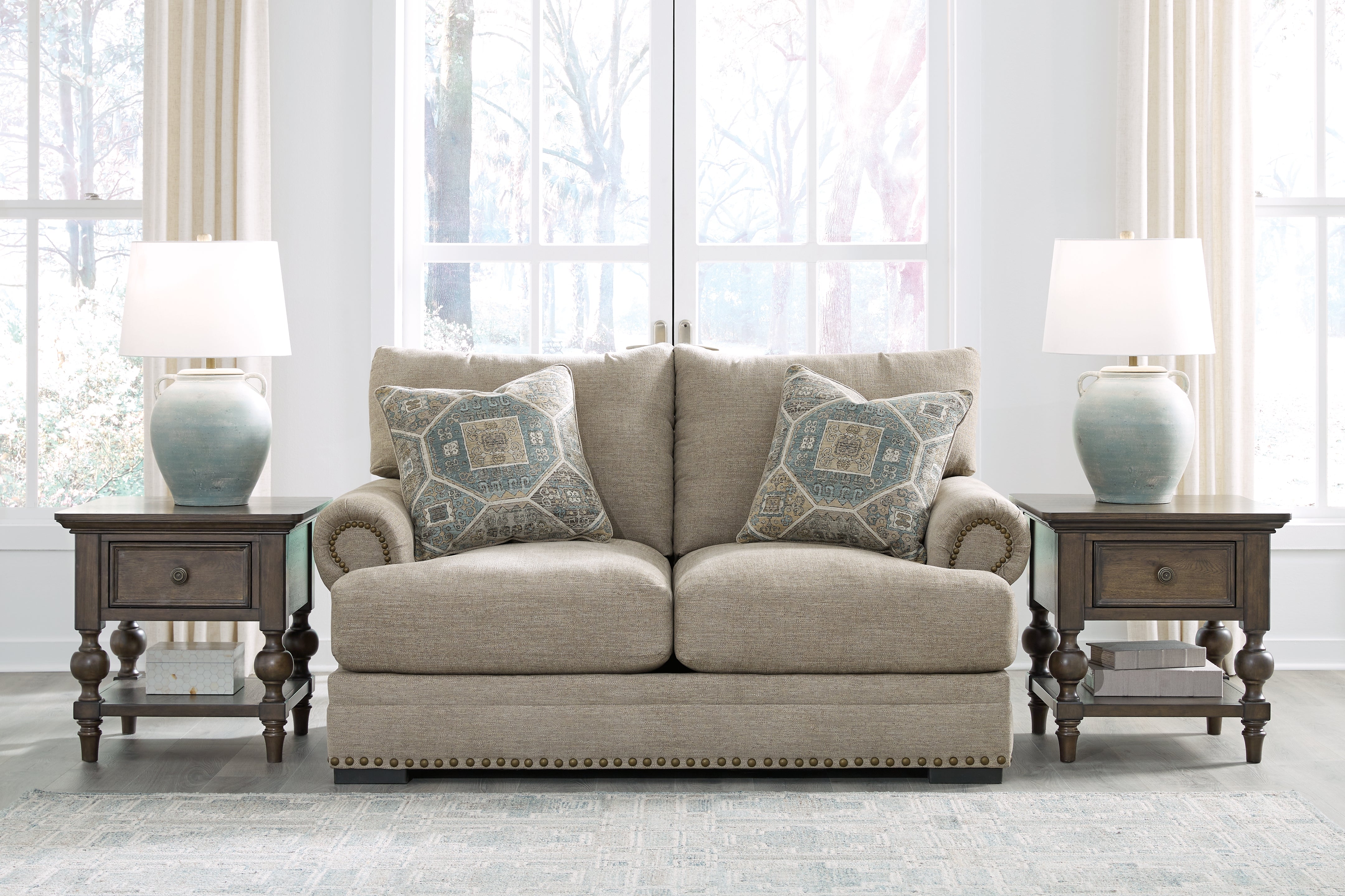 Sectionals for Less - Ashley Furniture - Galemore Living Room - Loveseat / Quarry - 2700435
