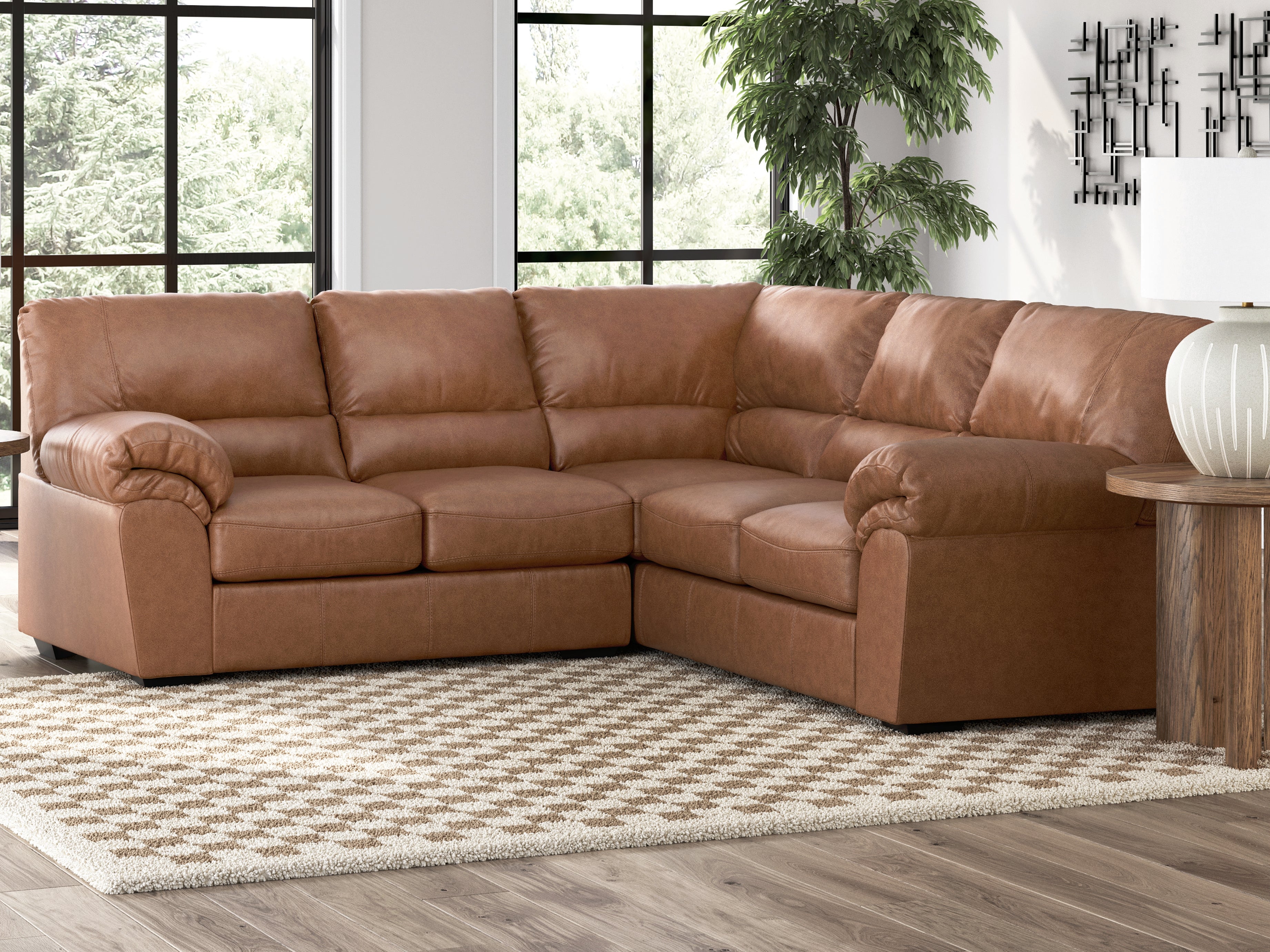 Sectionals for Less - Ashley Furniture - WillowBend Sectional - RAF 2-Piece Sectional / Caramel - PC27704S1