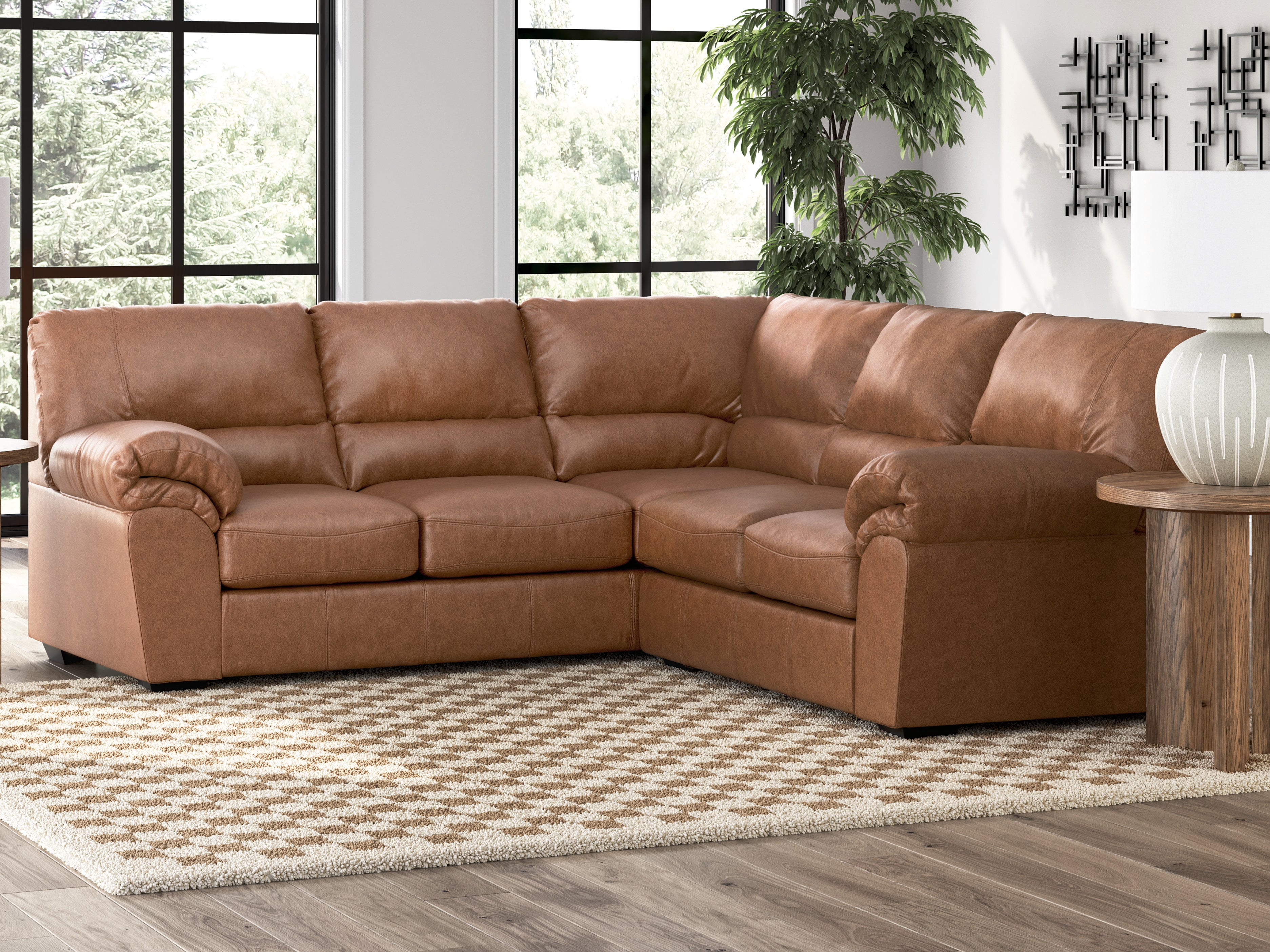 Sectionals for Less - Ashley Furniture - WillowBend Sectional - LAF 2-Piece Sectional / Caramel - PC27704S2