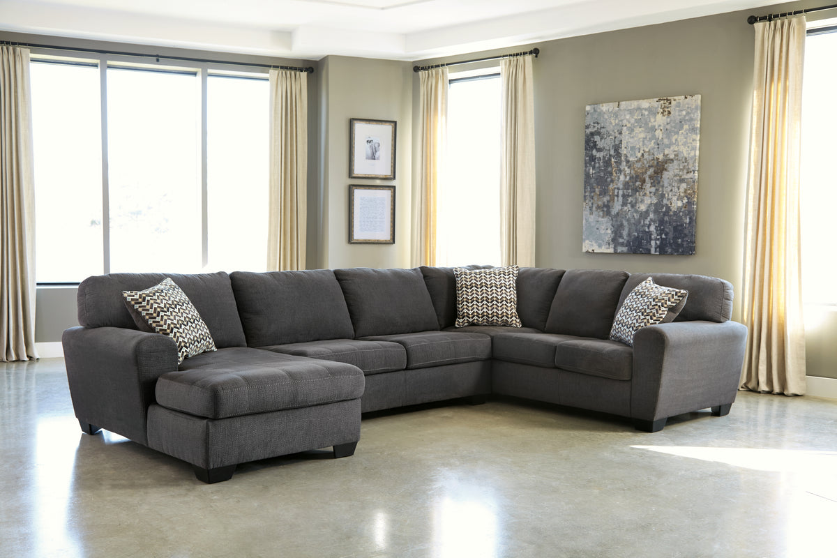 Sectionals for Less - Ashley Furniture - Ambee Sectional - RAF 3-Piece Sectional with Chaise / Slate - 28620S1