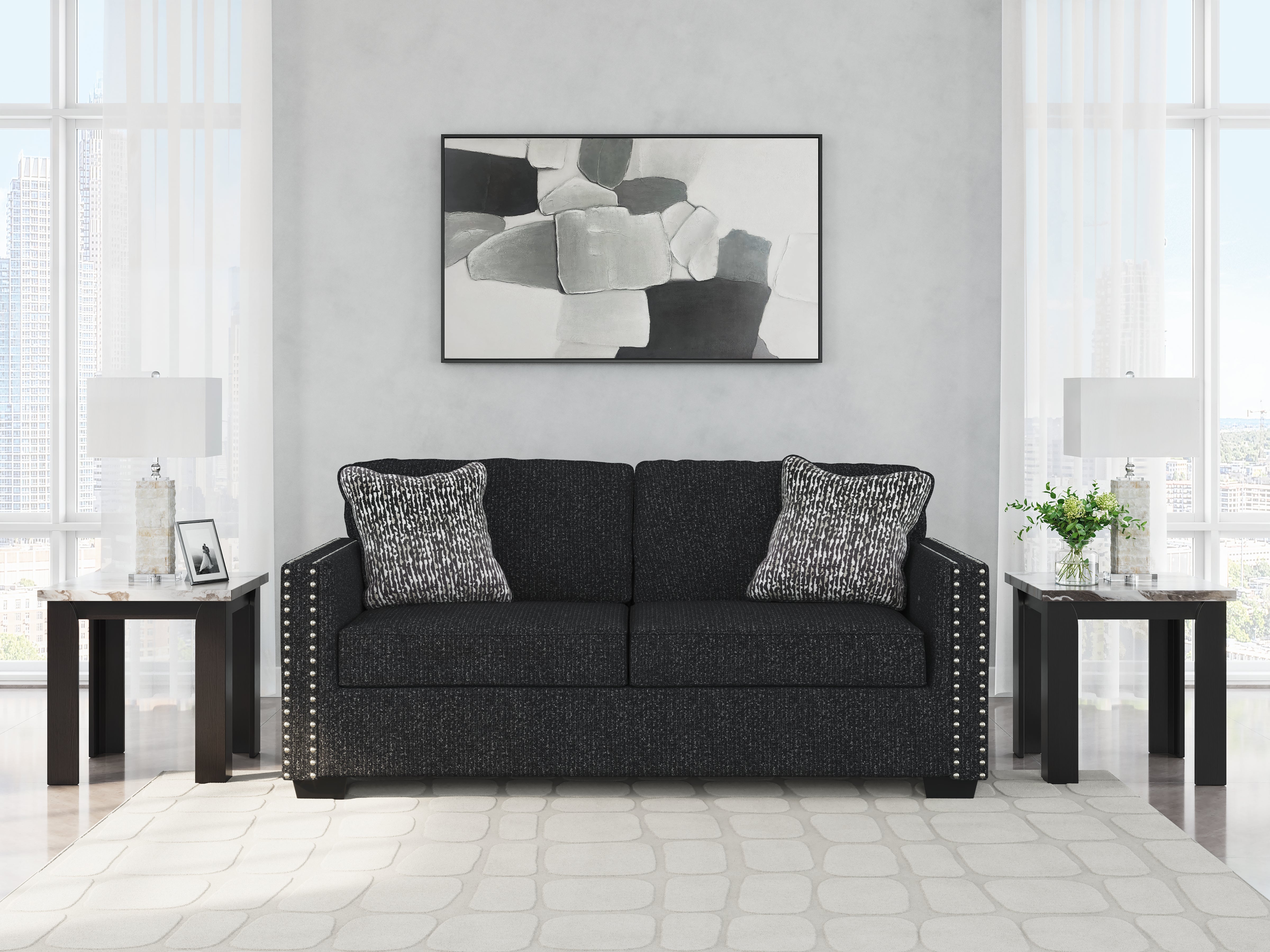 Sectionals for Less - Ashley Furniture - Jasmine Peaks Living Room - Sofa / Coal - 2890438