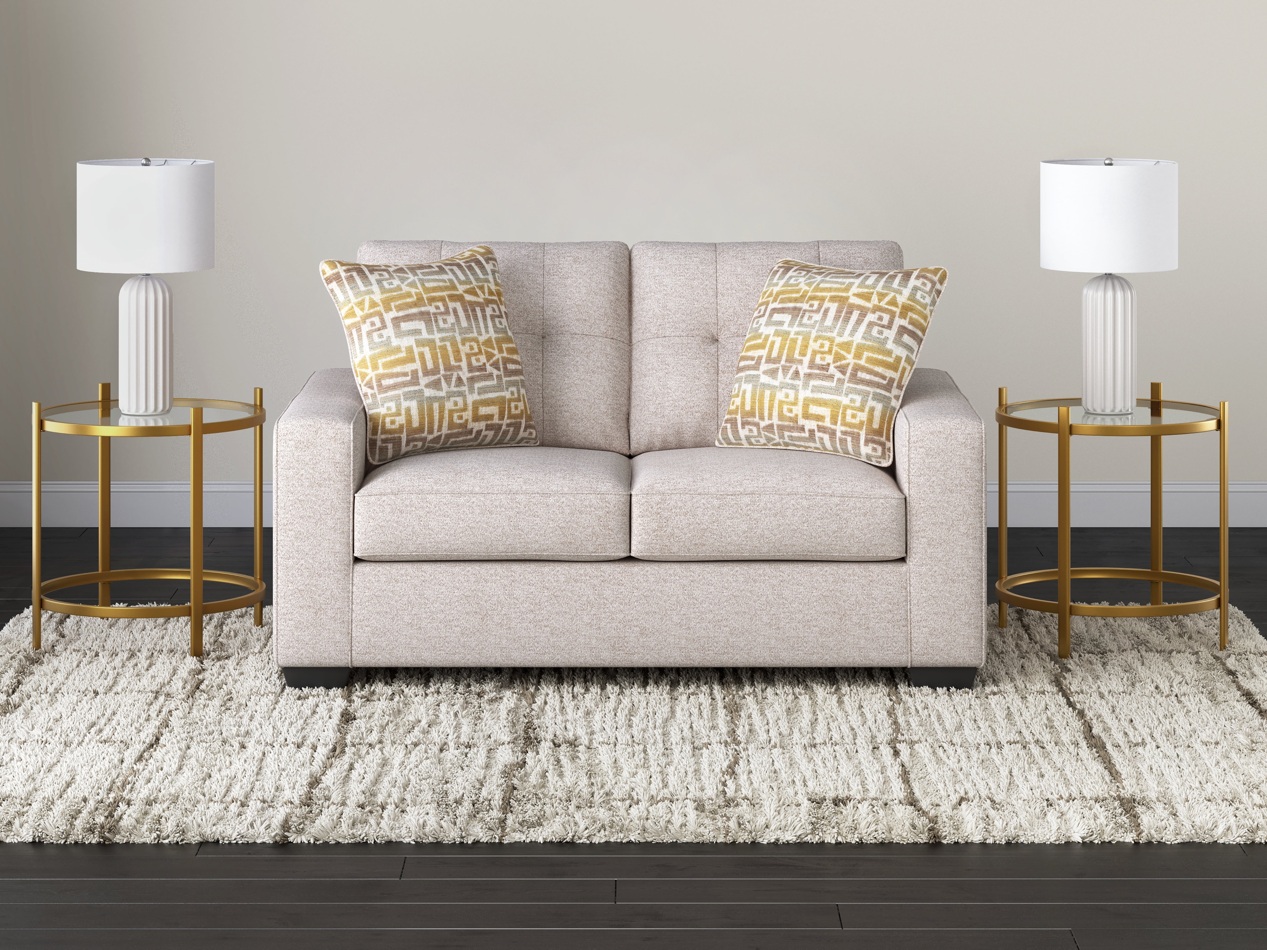 Sectionals for Less - Ashley Furniture - Larimer Living Room - Loveseat / Stone - PC2920335