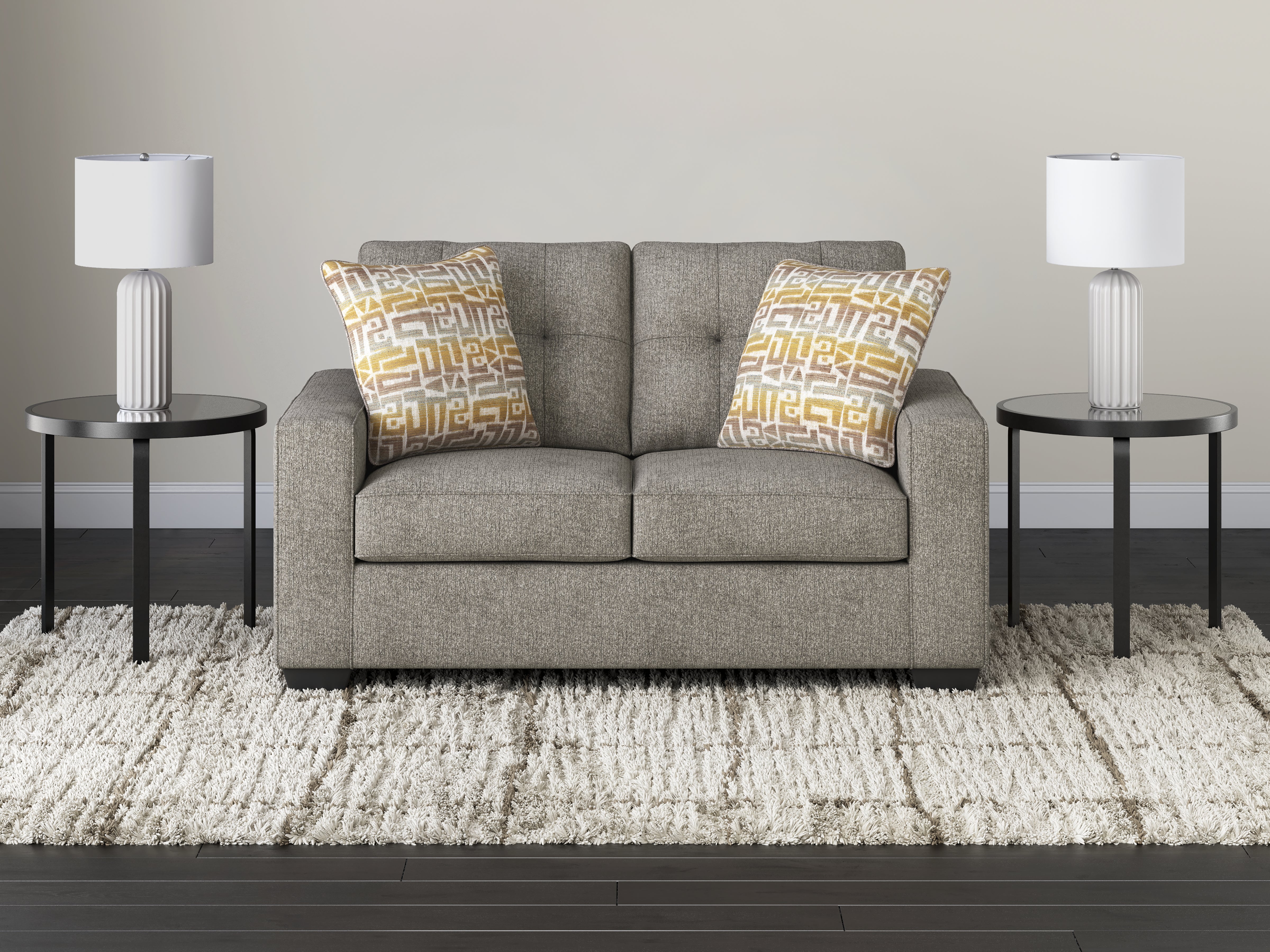 Sectionals for Less - Ashley Furniture - Larimer Living Room - Loveseat / Iron - PC2920435
