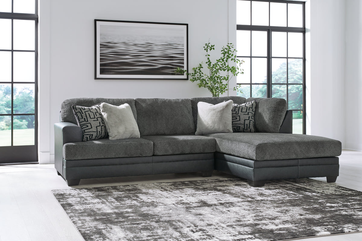 Sectionals for Less - Ashley Furniture - Brixley Pier Sectional - LAF 2-Piece Sectional with Chaise / Graphite - 29906S2