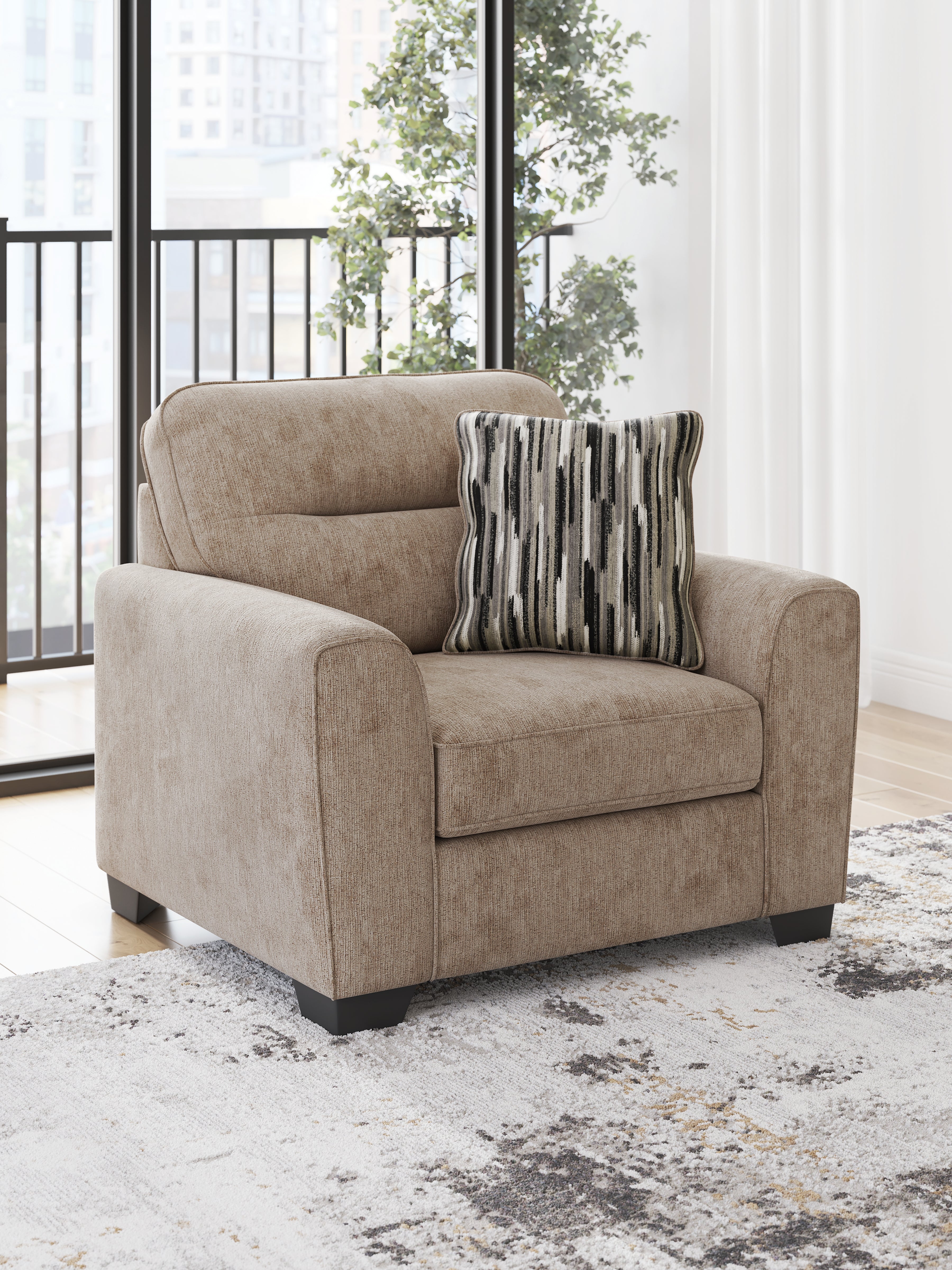 Sectionals for Less - Ashley Furniture - Olten Living Room - Chair and a Half / Mocha - 3130423