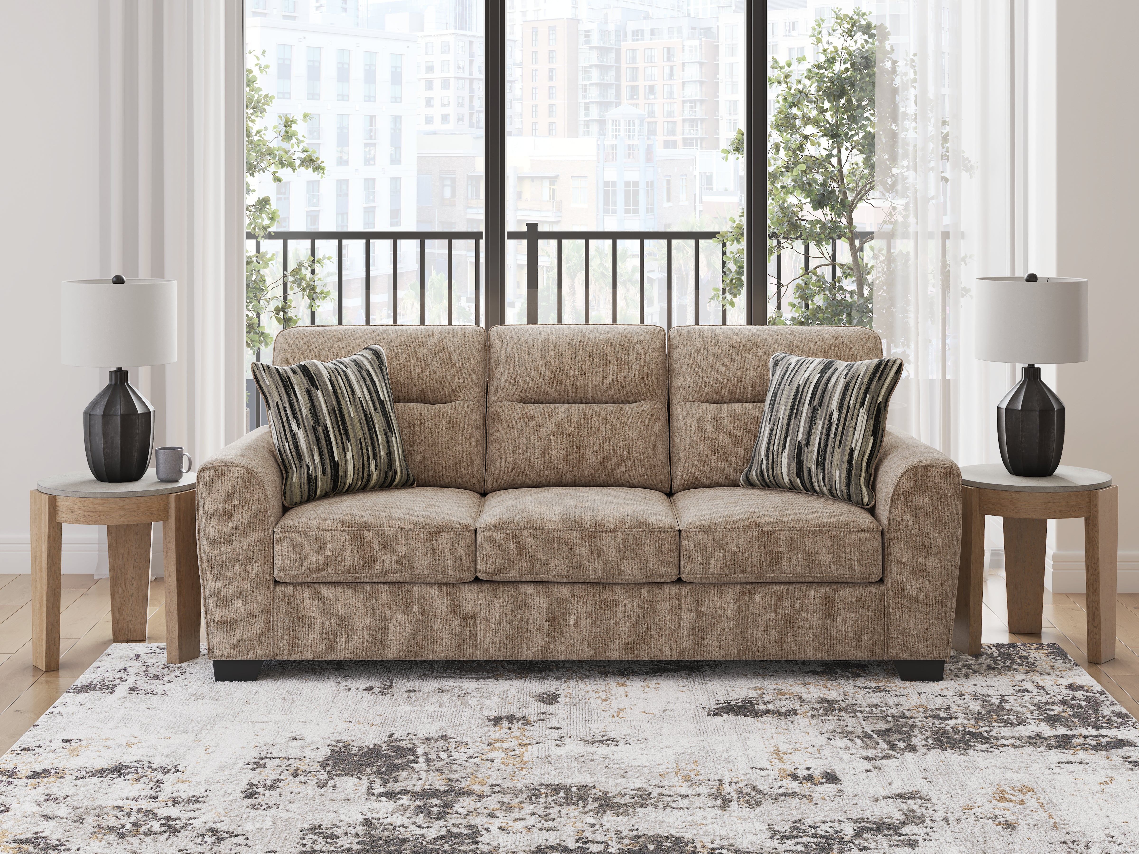 Sectionals for Less - Ashley Furniture - Olten Living Room - Sofa / Mocha - 3130438