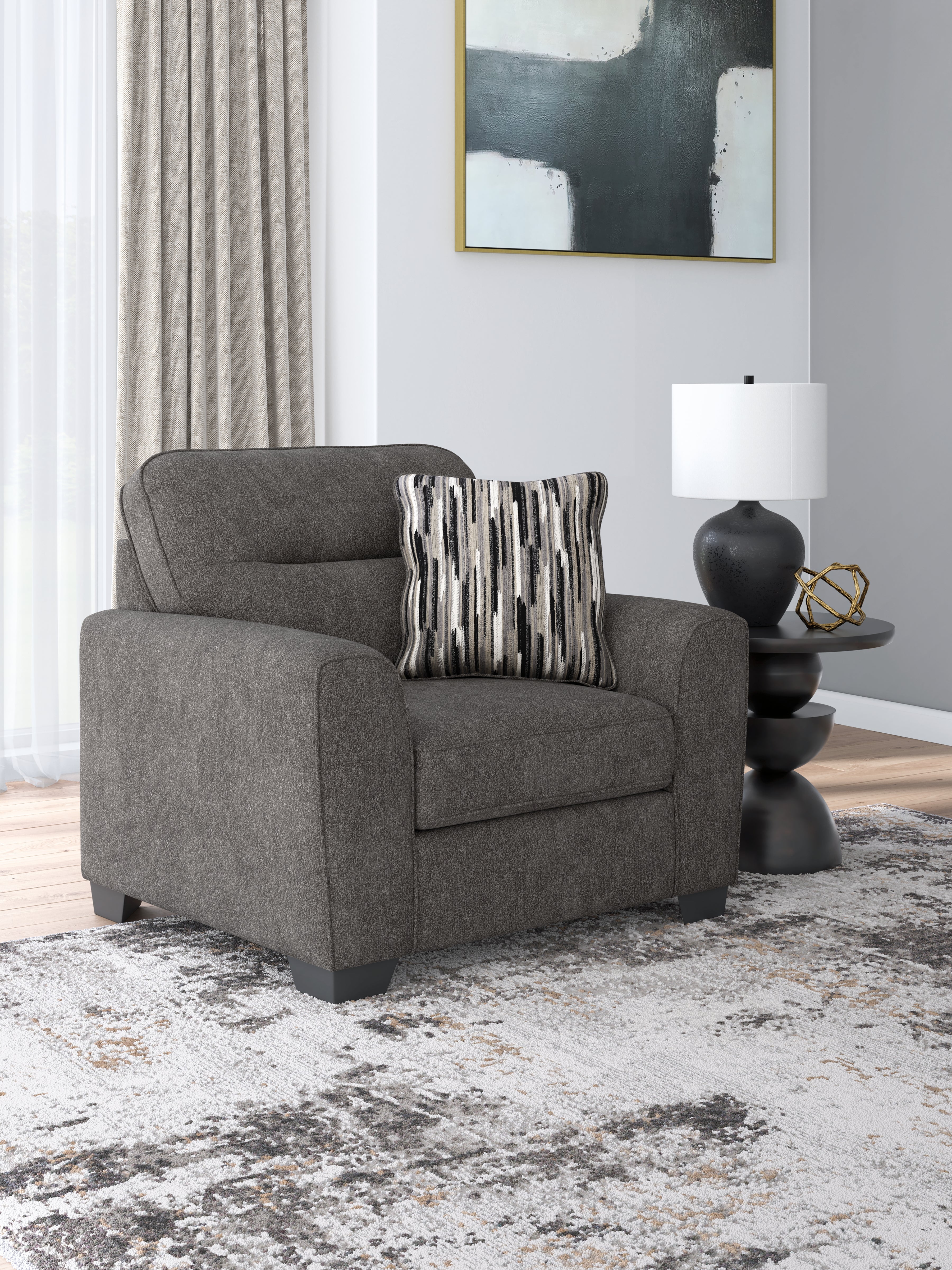 Sectionals for Less - Ashley Furniture - Olten Living Room - Chair and a Half / Graphite - 3130523