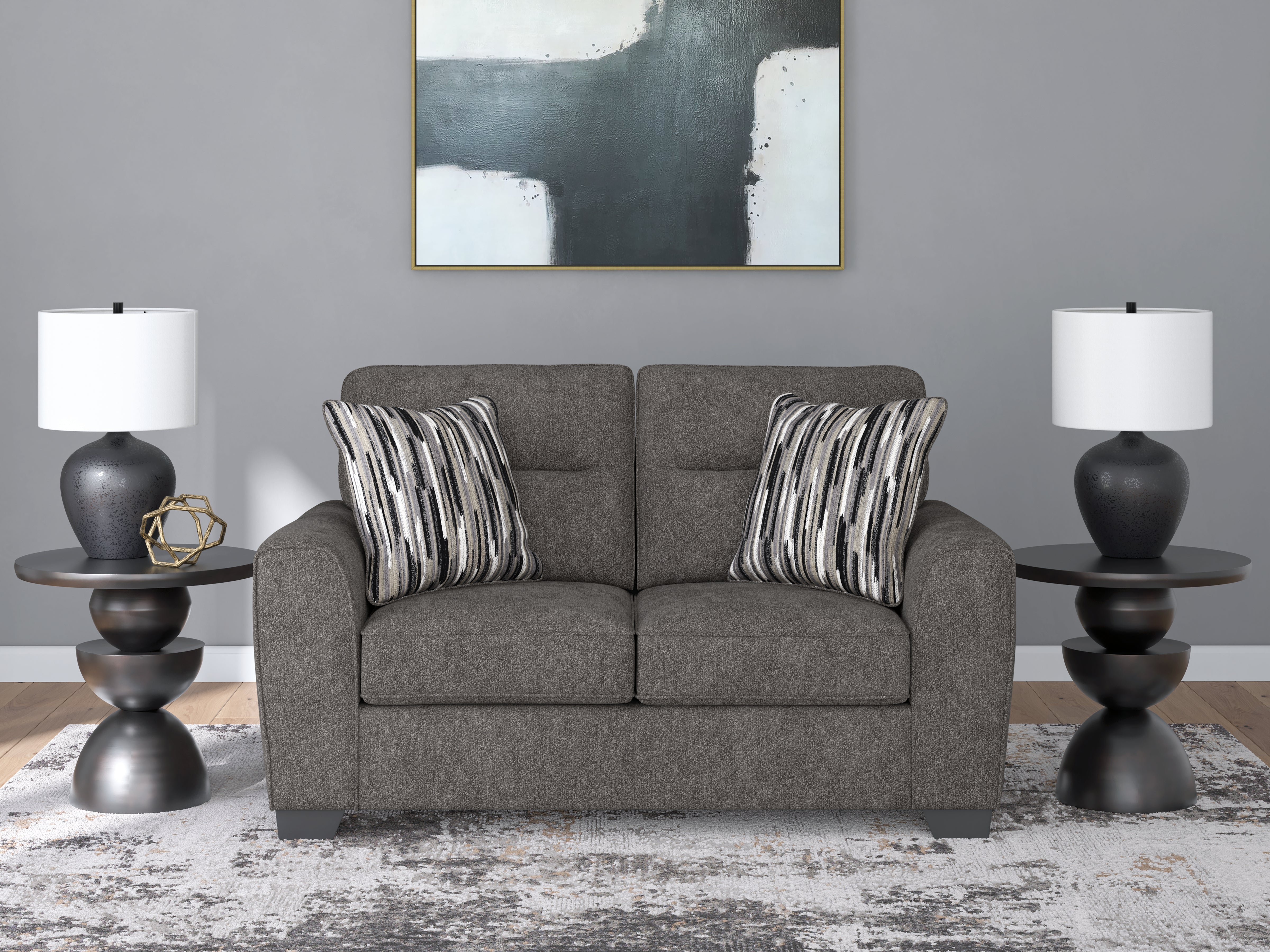 Sectionals for Less - Ashley Furniture - Olten Living Room - Loveseat / Graphite - 3130535