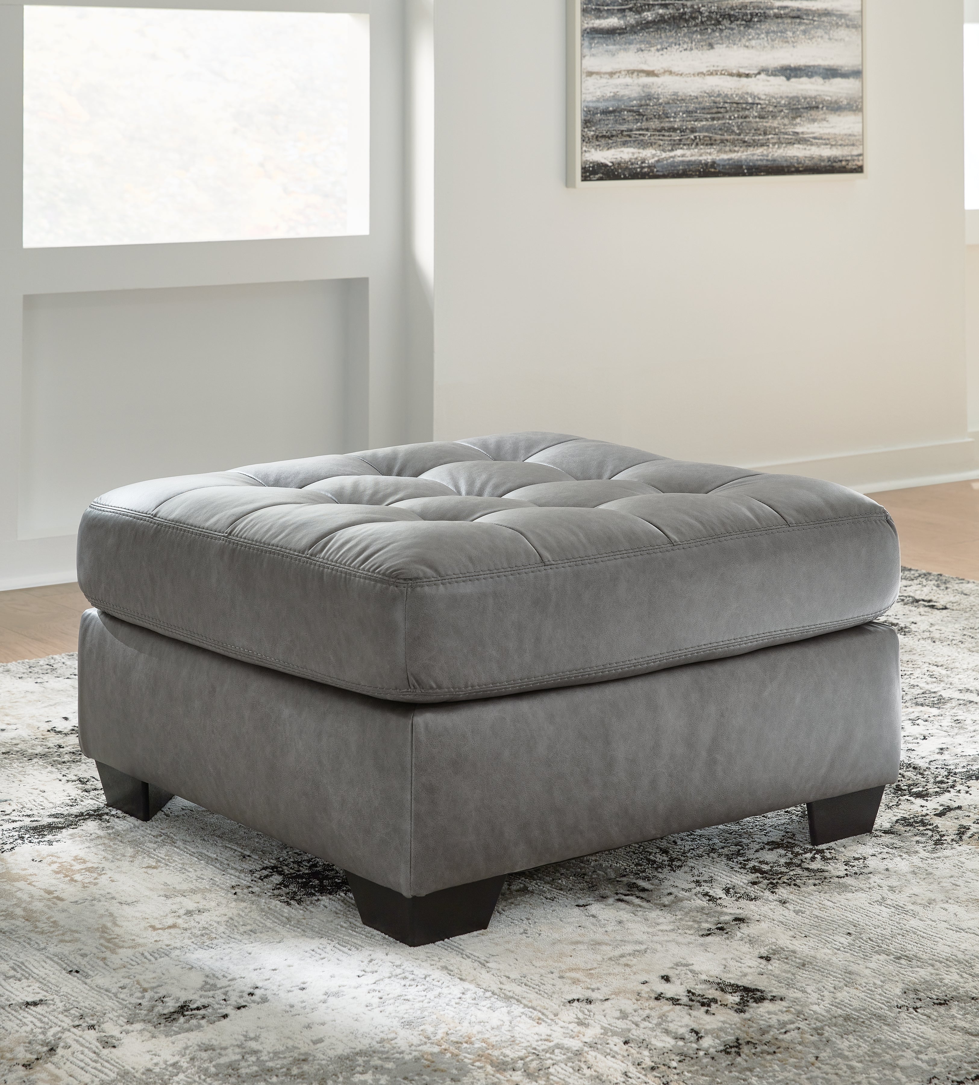 Sectionals for Less - Ashley Furniture - Clairette Court Living Room - Oversized Accent Ottoman / Alloy - 3150308