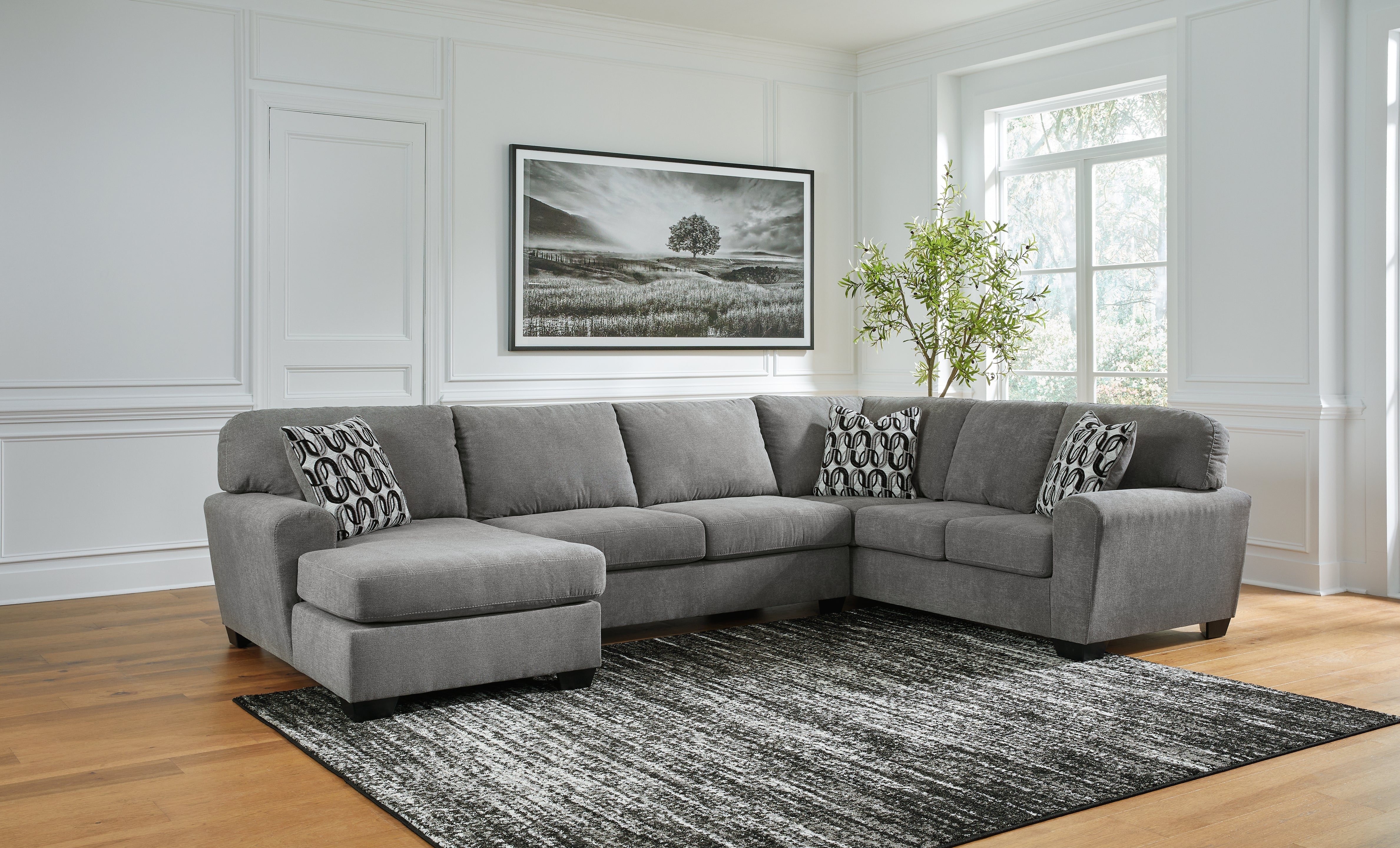 Sectionals for Less - Ashley Furniture - Birkdale Court Sectional - RAF 3-Piece Sectional / Gray - 32402S3