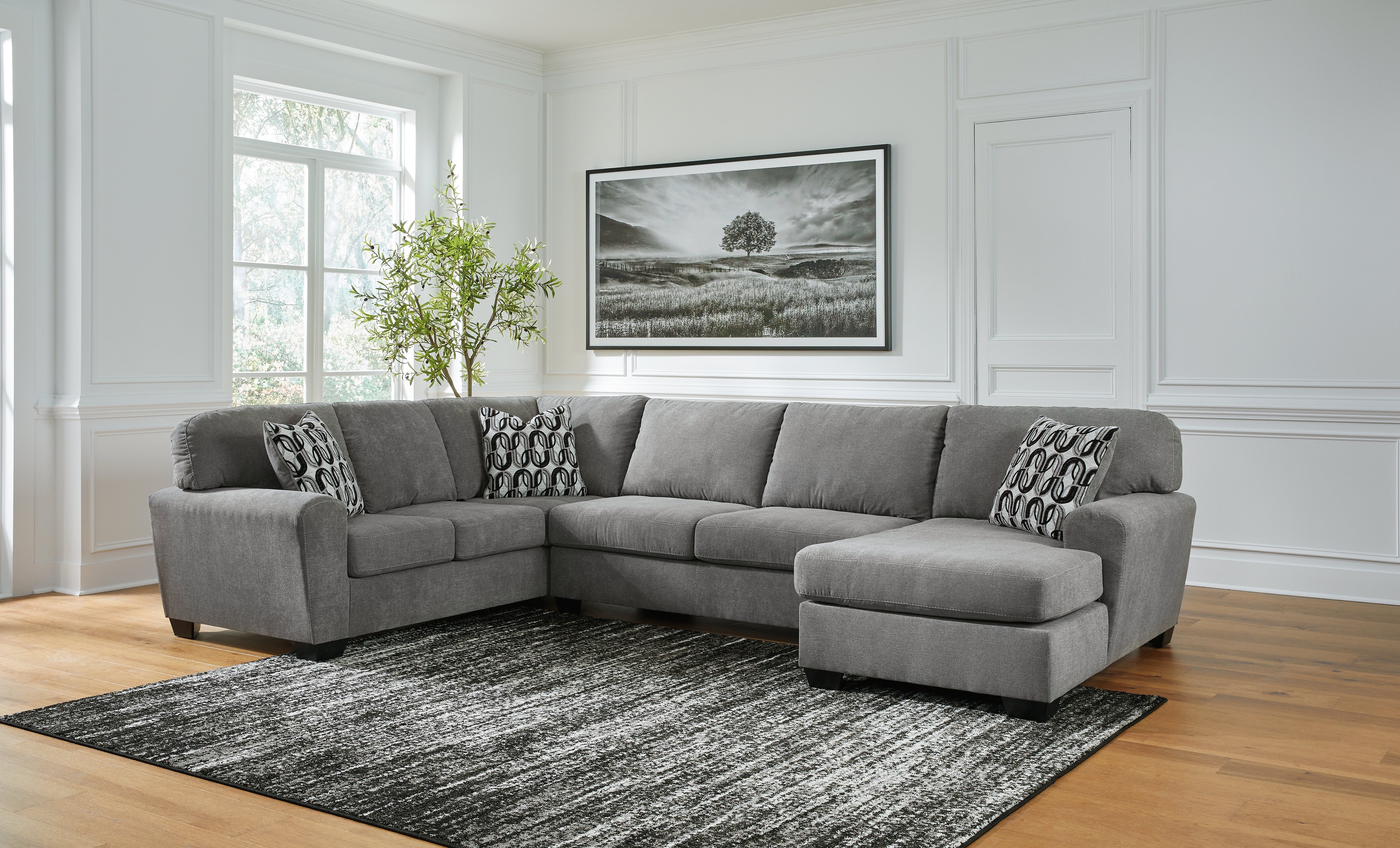 Sectionals for Less - Ashley Furniture - Birkdale Court Sectional - LAF 3-Piece Sectional with Chaise / Gray - 32402S2