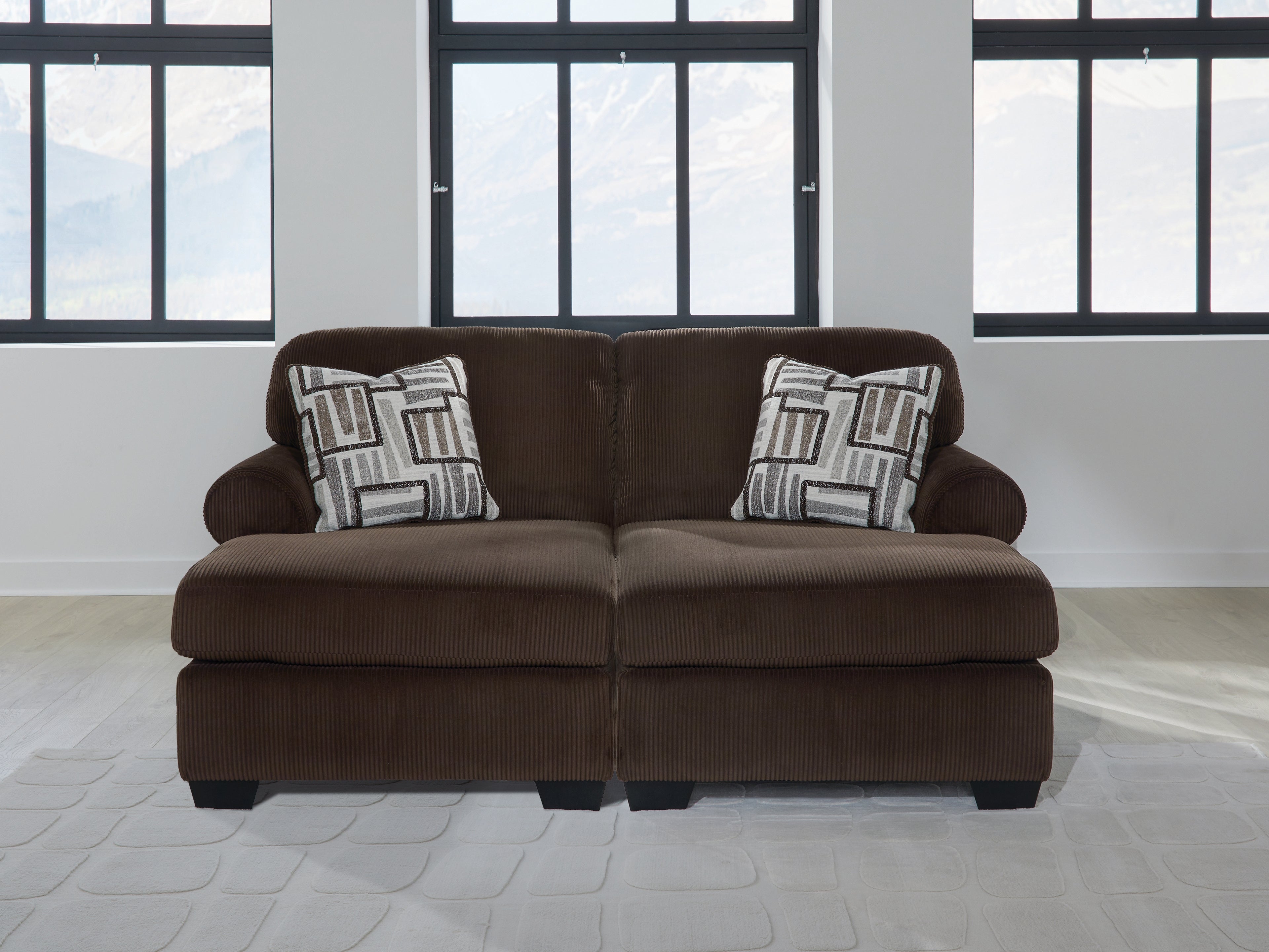 Sectionals for Less - Ashley Furniture - Kimlee Sectional - RAF 2-Piece Super Chaise / Chocolate - PC35603S4