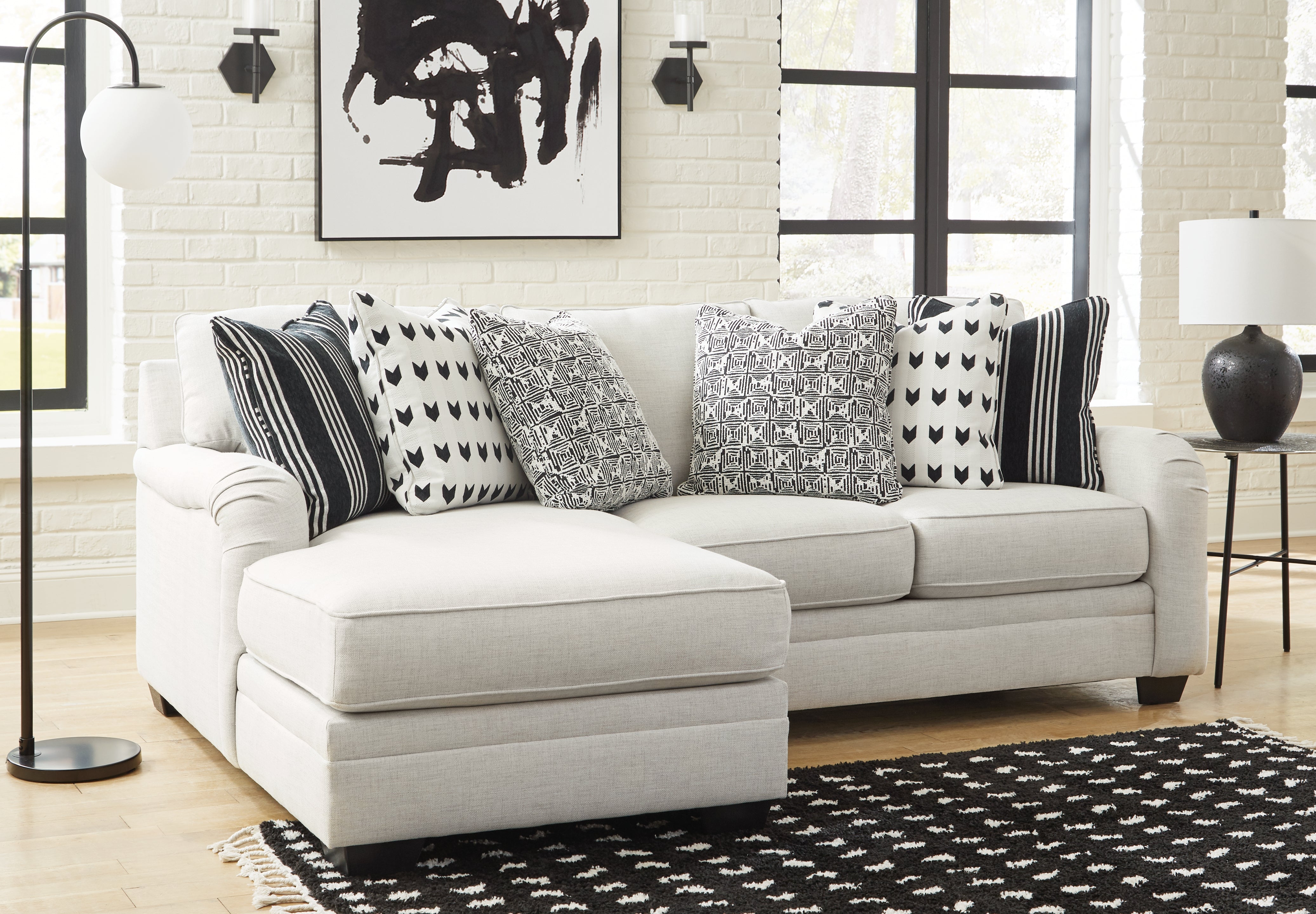 Sectionals for Less - Ashley Furniture - Huntsworth Sectional - RAF 2-Piece Sectional with Chaise / Dove Gray - 39702S1