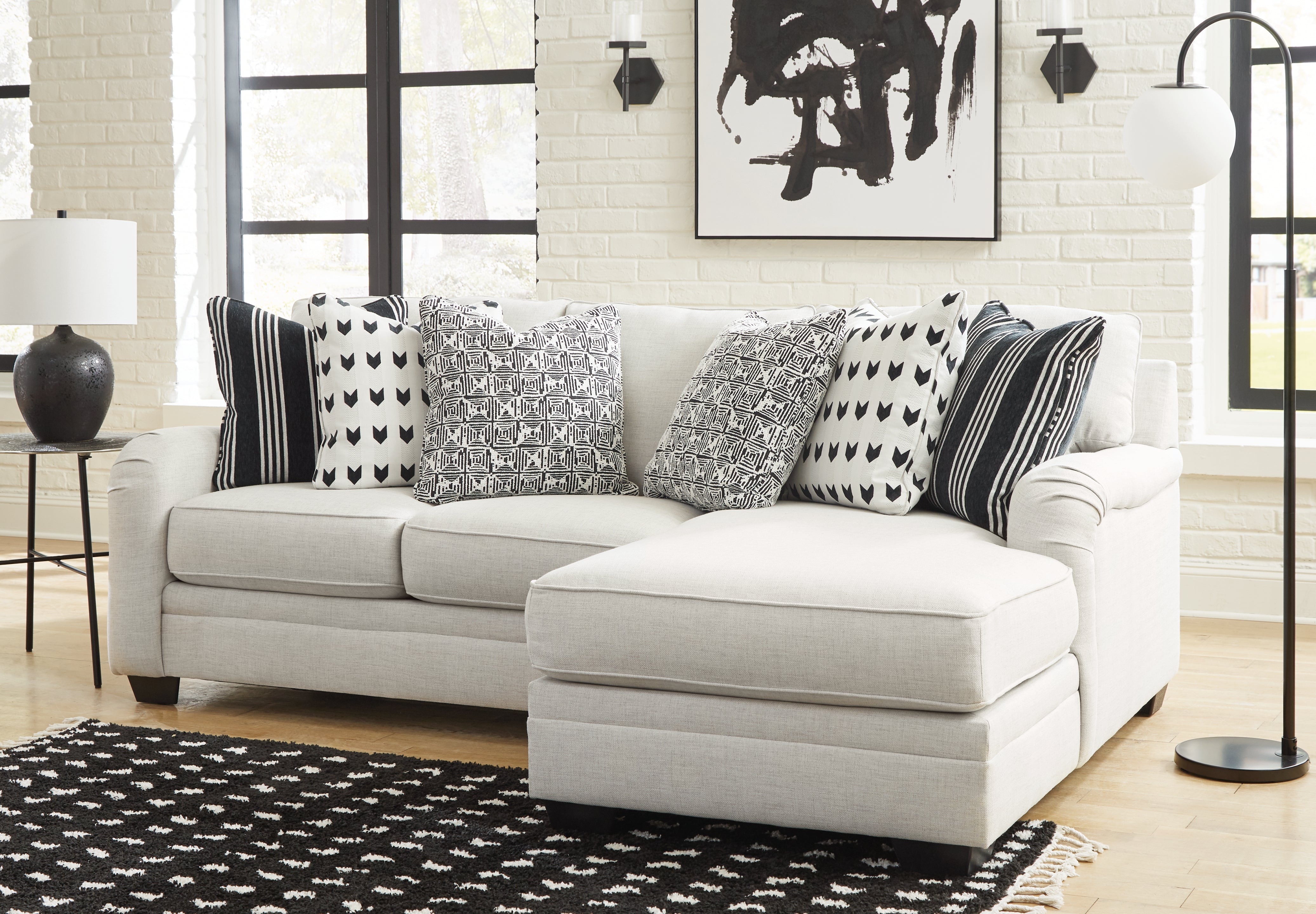 Sectionals for Less - Ashley Furniture - Huntsworth Sectional - RAF 2-Piece Sectional with Chaise / Dove Gray - 39702S1