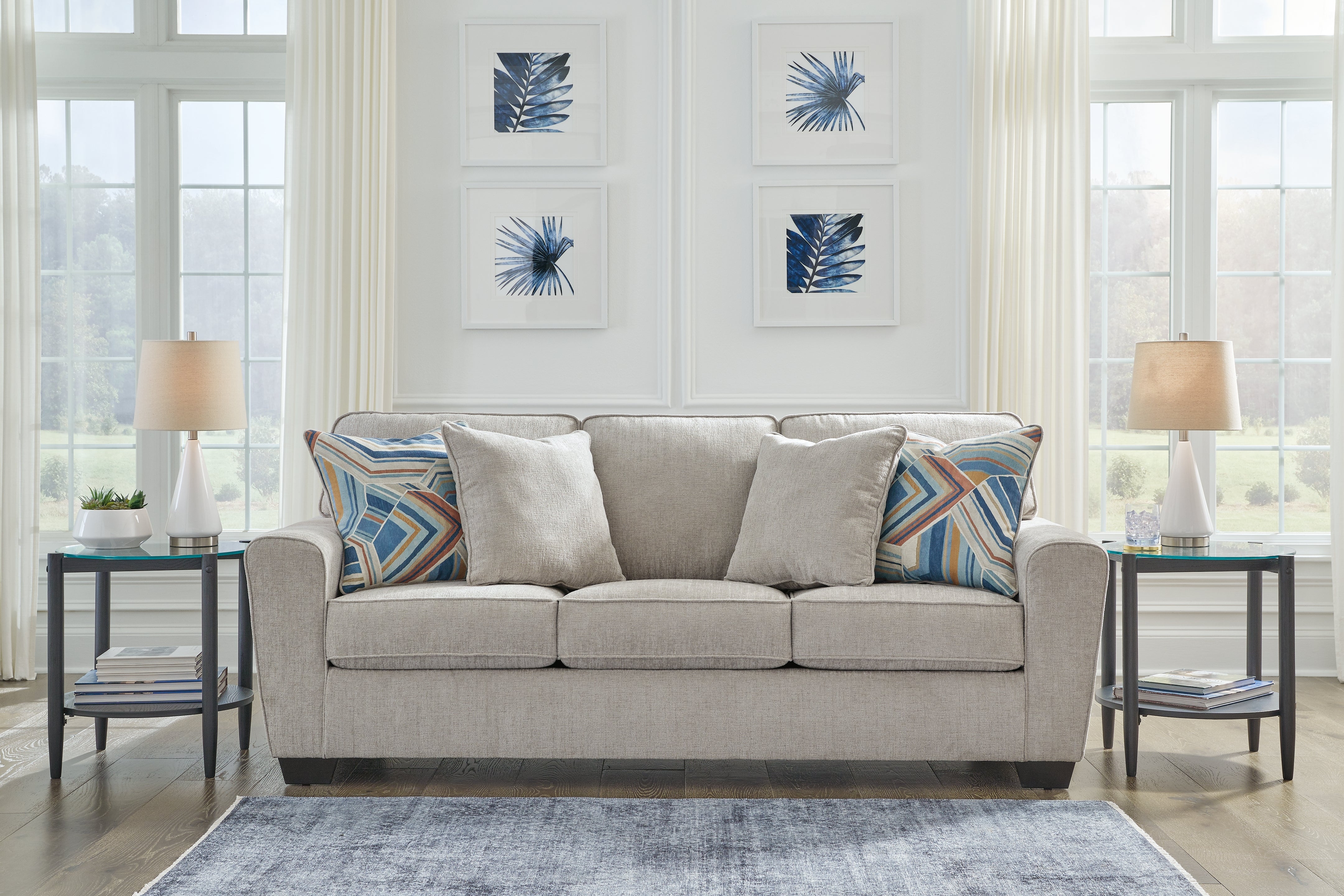 Sectionals for Less - Ashley Furniture - Cashton Living Room - Sofa / Ice - 4060638