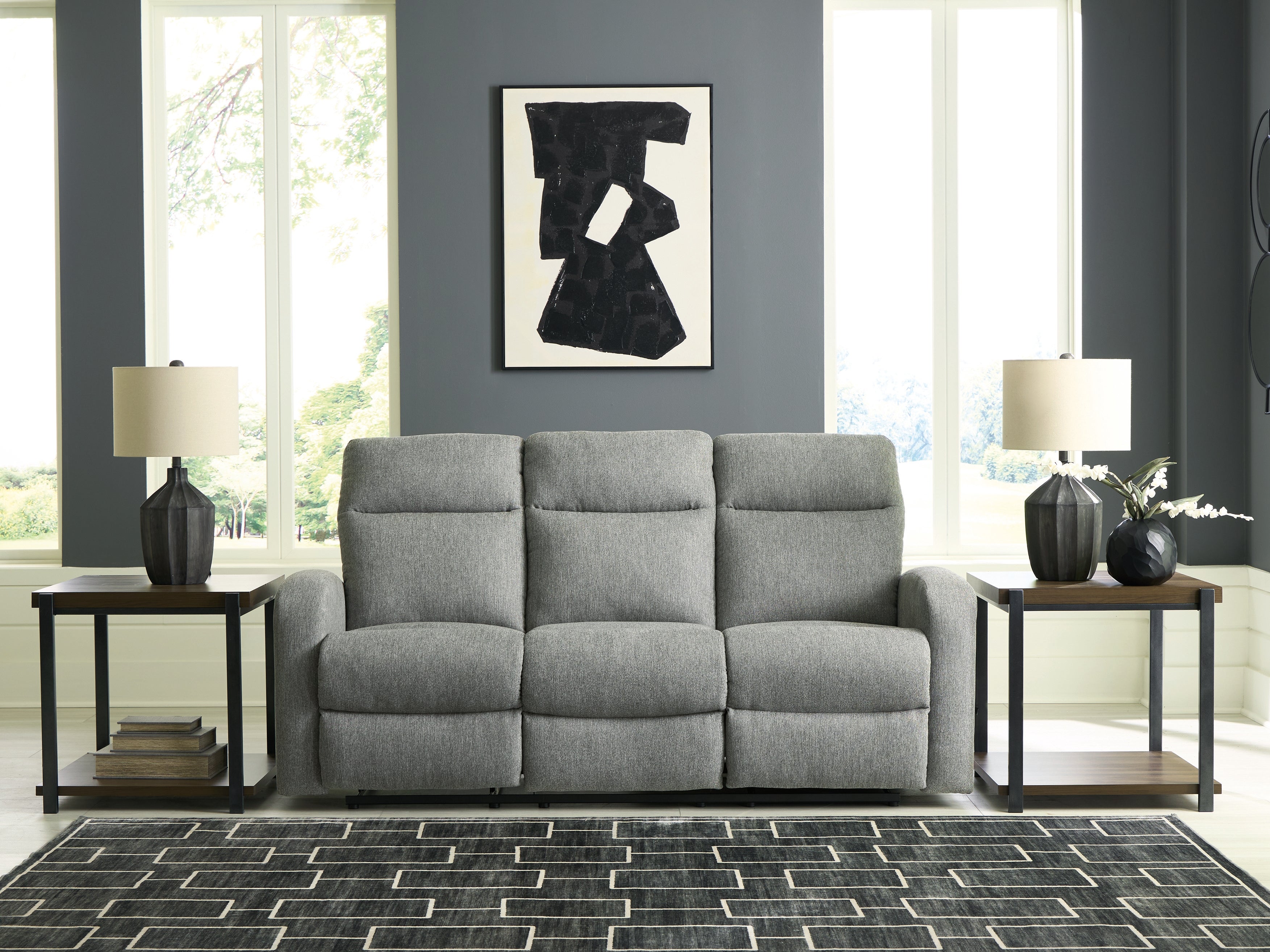 Sectionals for Less - Ashley Furniture - Gauntlet Living Room - Reclining Sofa / Sterling - PC4220488